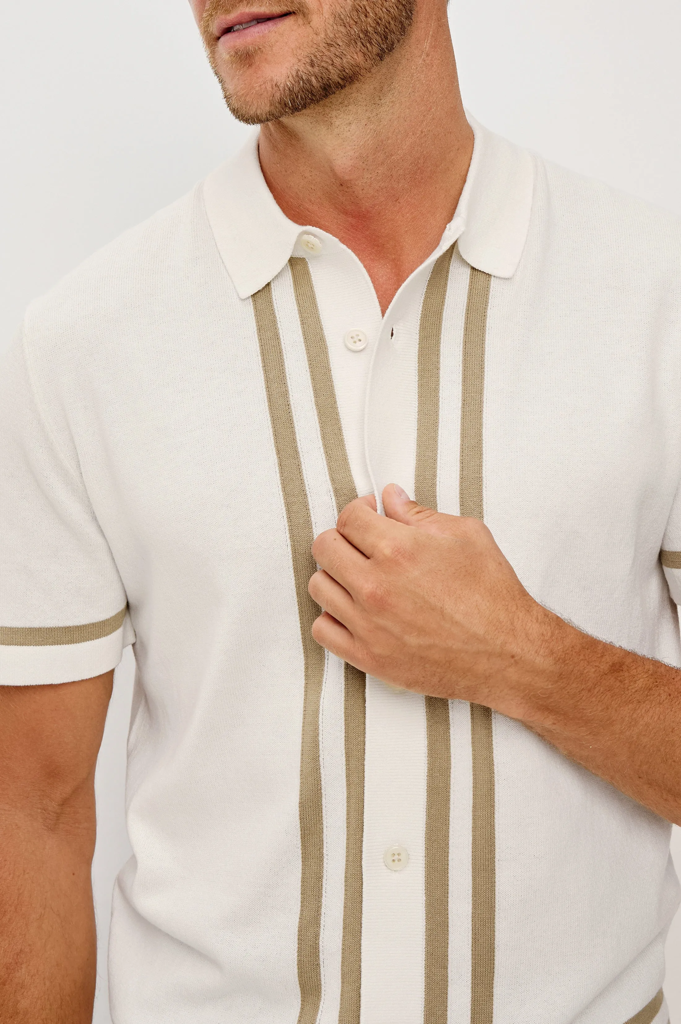 LEO SHIRT - WHITE CASHEW sold by Rails product image thumbnail 5