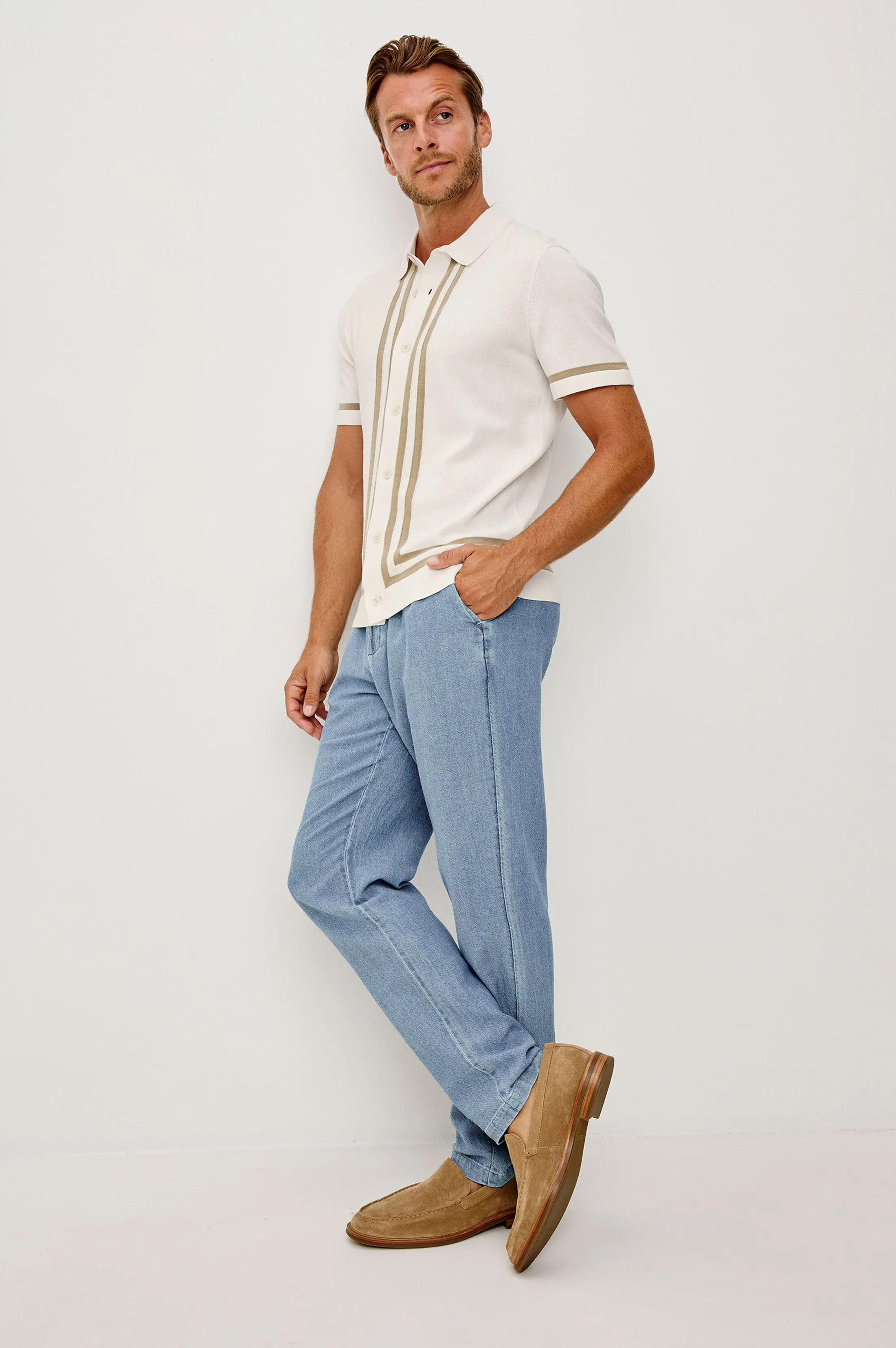 LEO SHIRT - WHITE CASHEW sold by Rails product image thumbnail 4
