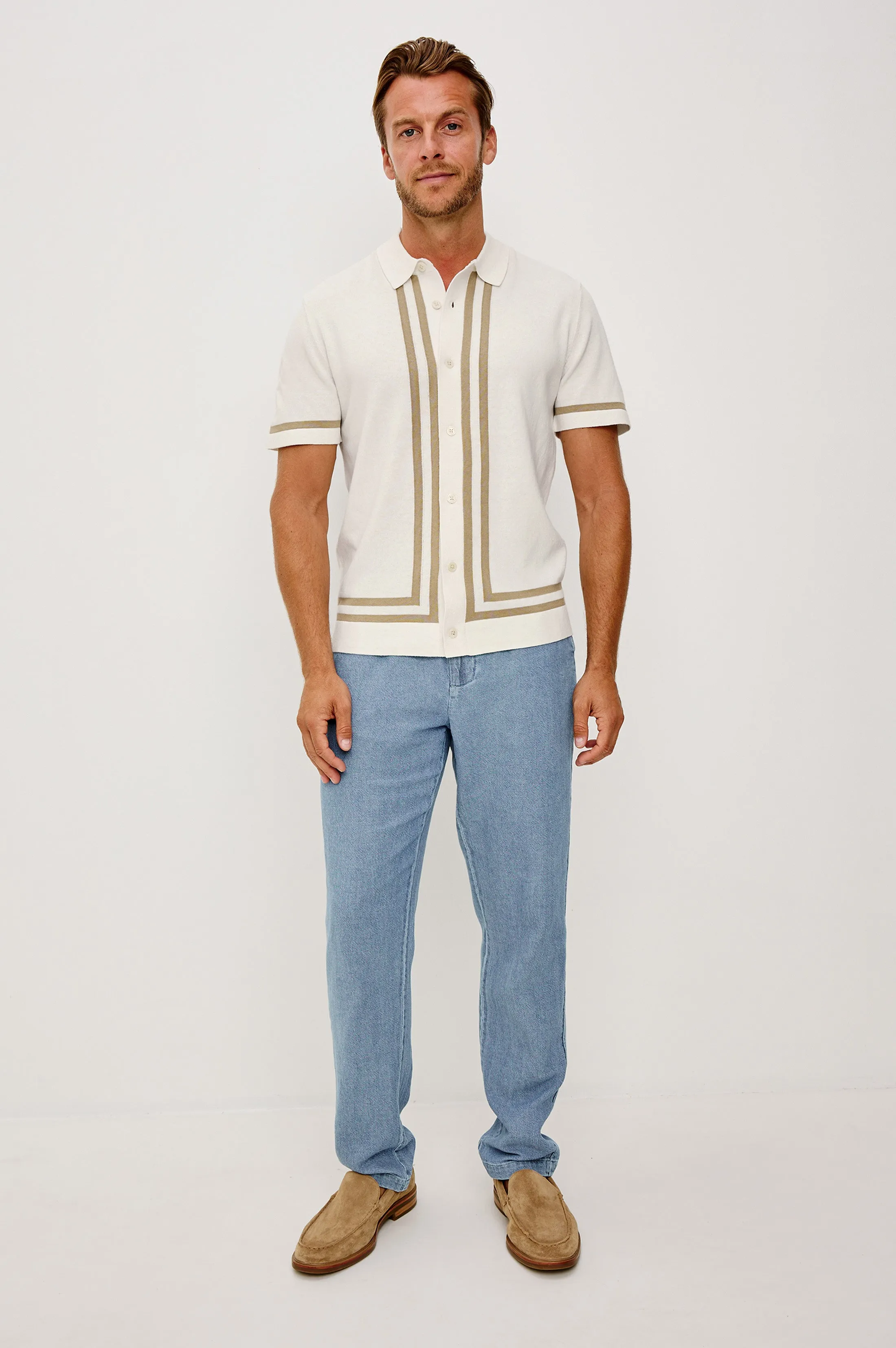 LEO SHIRT - WHITE CASHEW sold by Rails