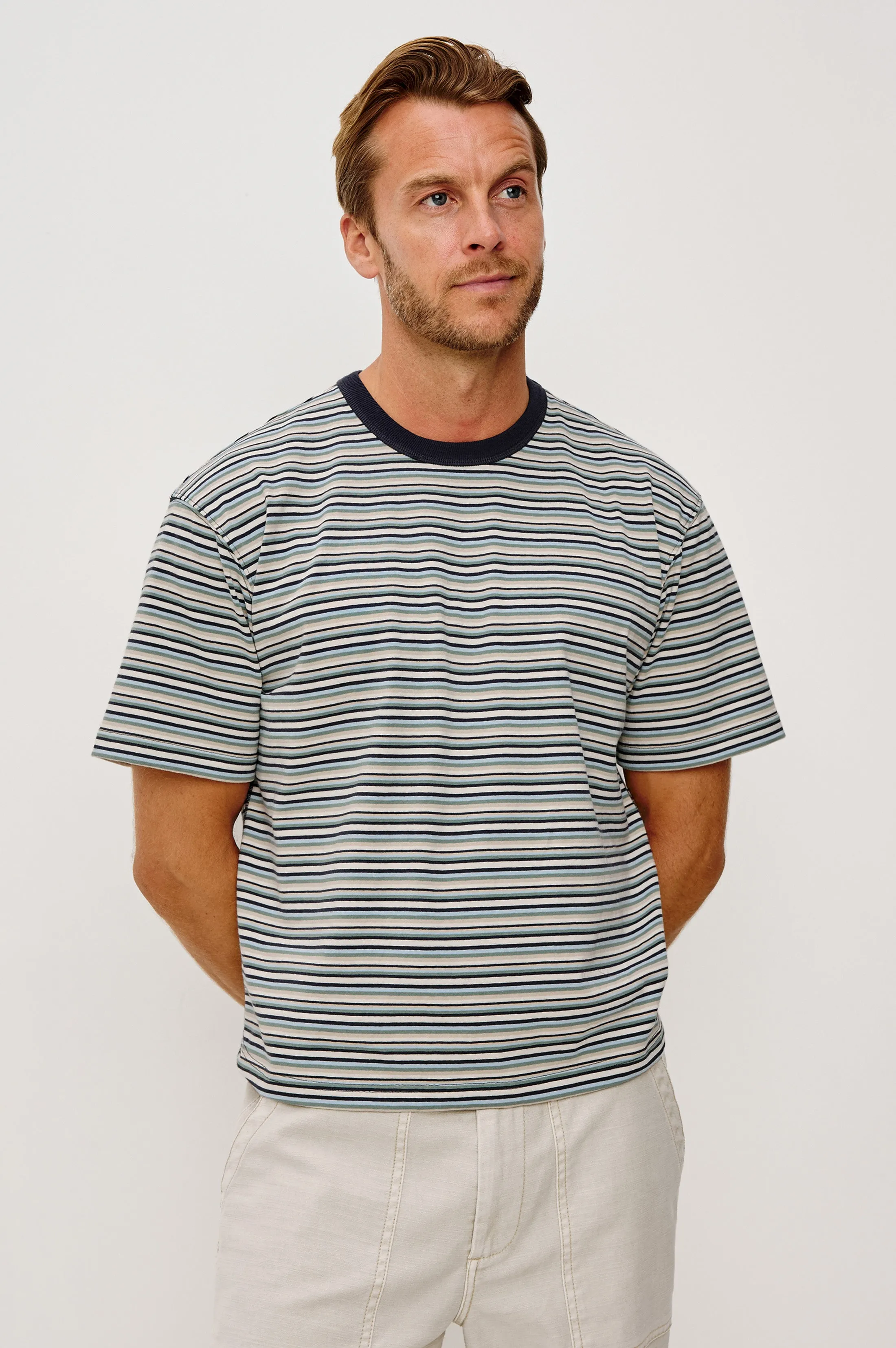 KIP T-SHIRT - PLAYA AZUL STRIPE sold by Rails product image thumbnail 2