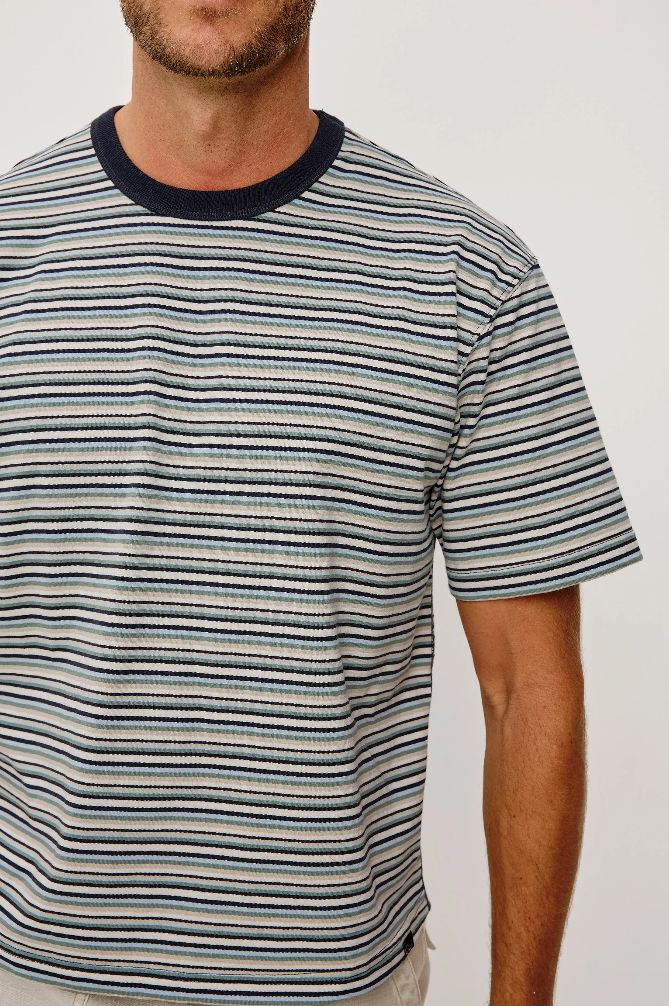 KIP T-SHIRT - PLAYA AZUL STRIPE sold by Rails product image thumbnail 3