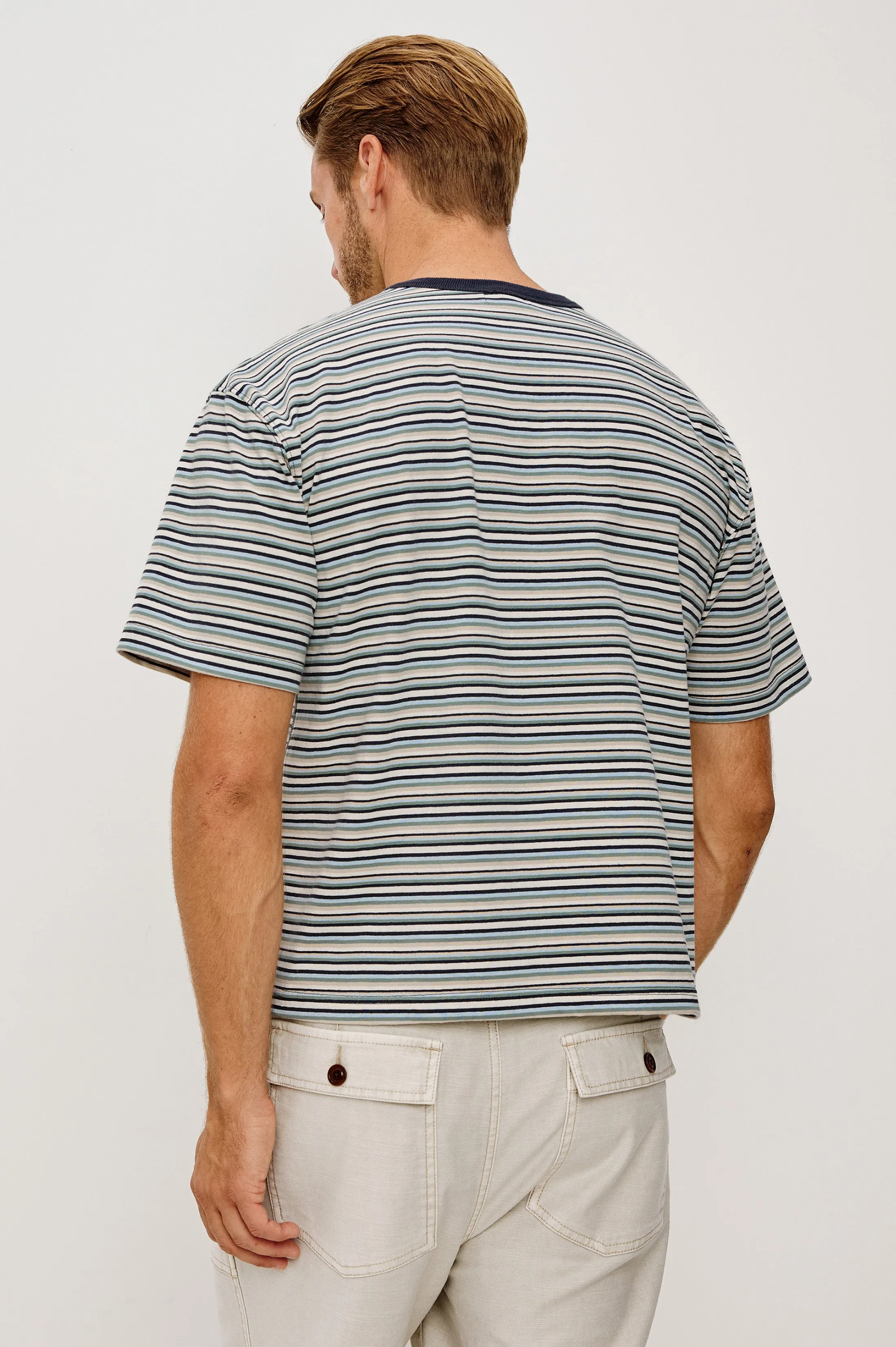 KIP T-SHIRT - PLAYA AZUL STRIPE sold by Rails product image thumbnail 4