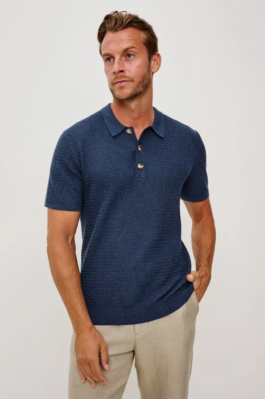 NATHAN POLO SHIRT - HARBOUR sold by Rails