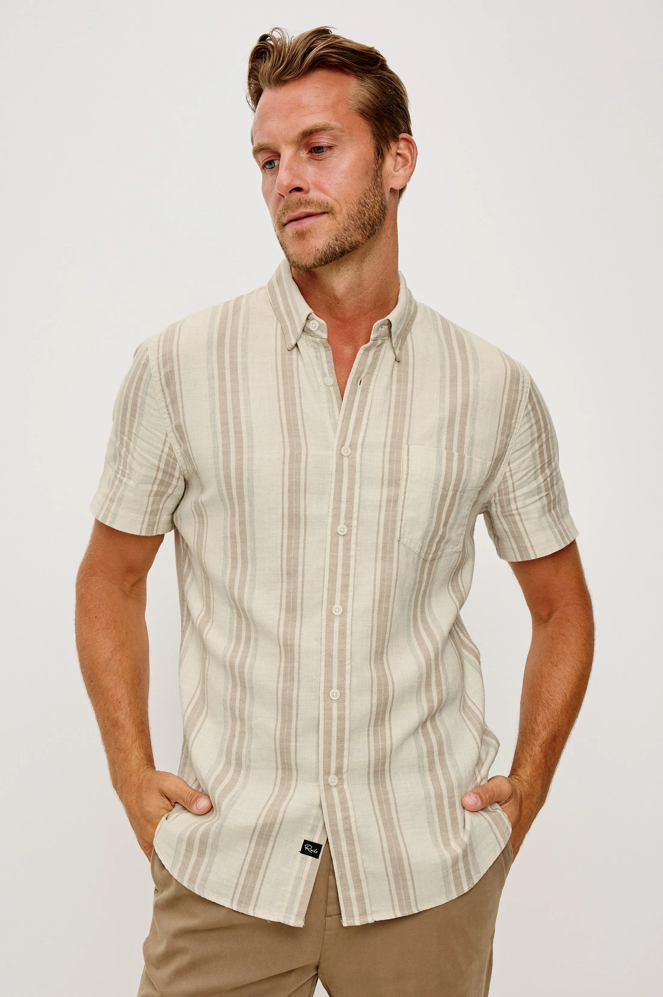 FAIRFAX SHIRT - HEATHER DUNE STRIPE sold by Rails product image thumbnail 4