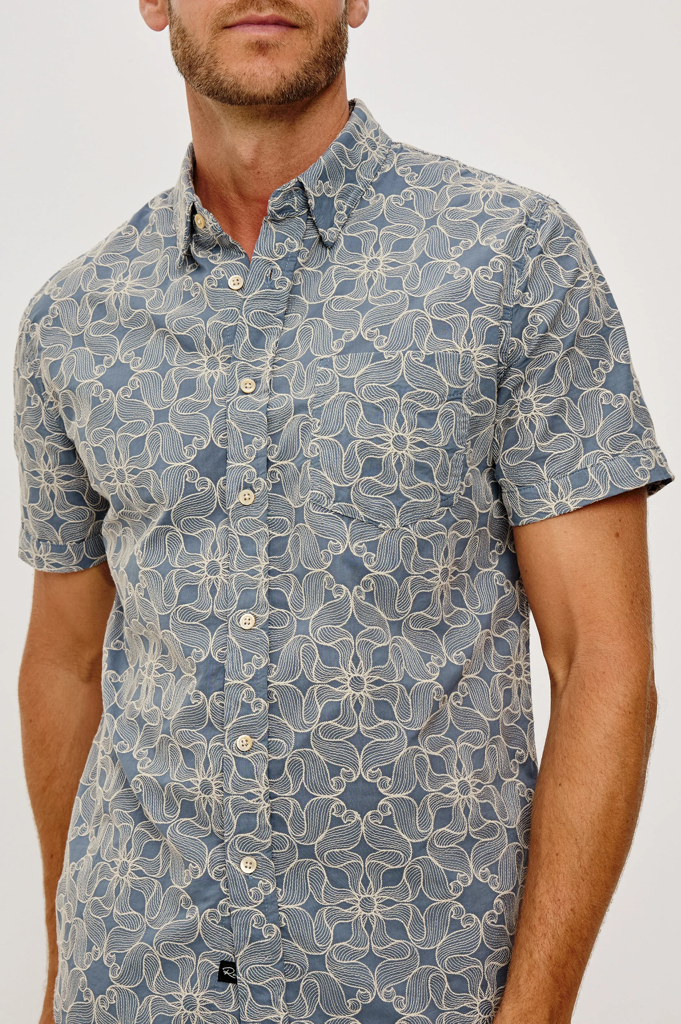 HALE SHIRT - WHIRLING DAISY STEEL sold by Rails product image thumbnail 2