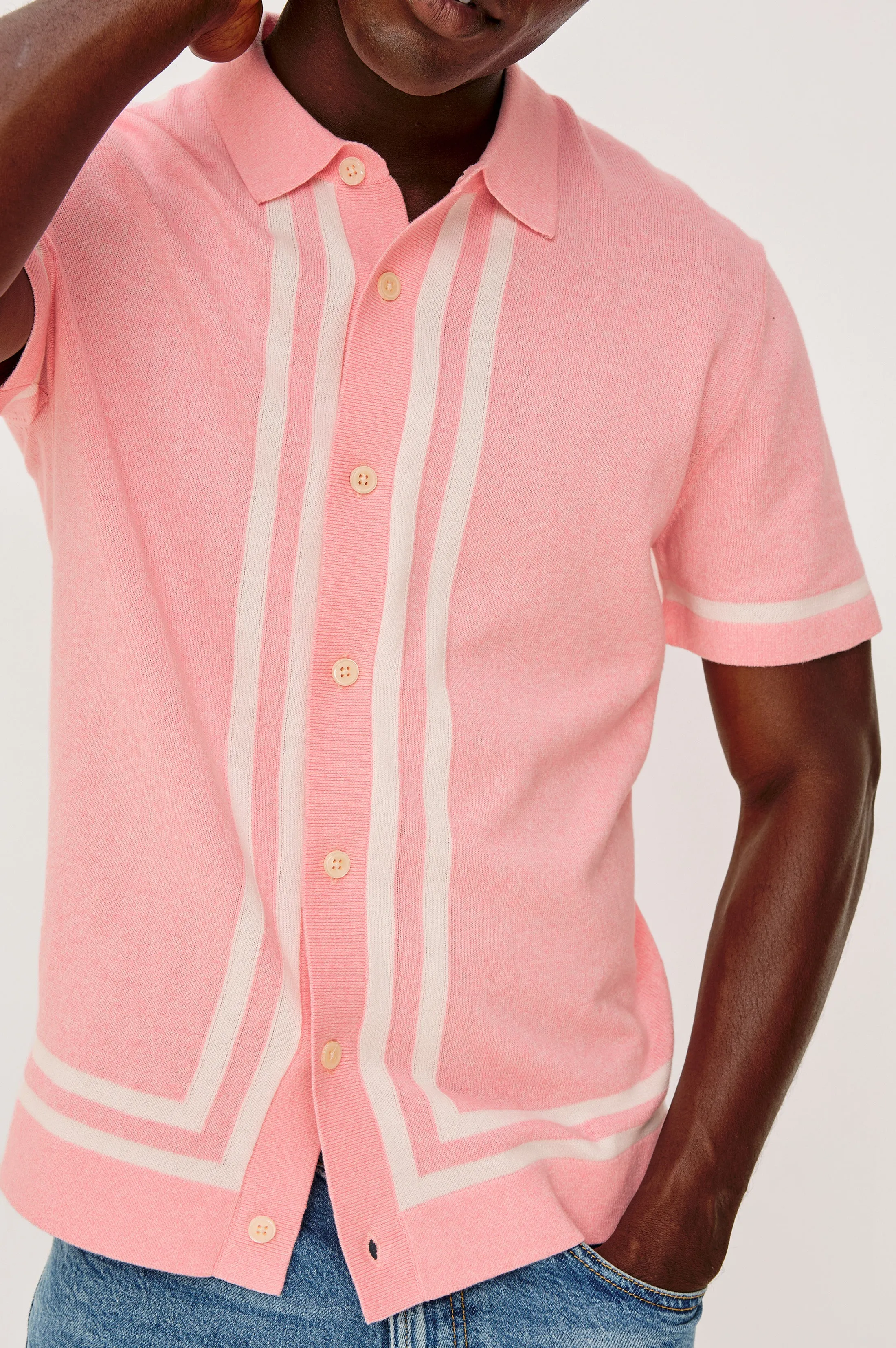 LEO SHIRT - ROSE MELANGE sold by Rails product image thumbnail 2