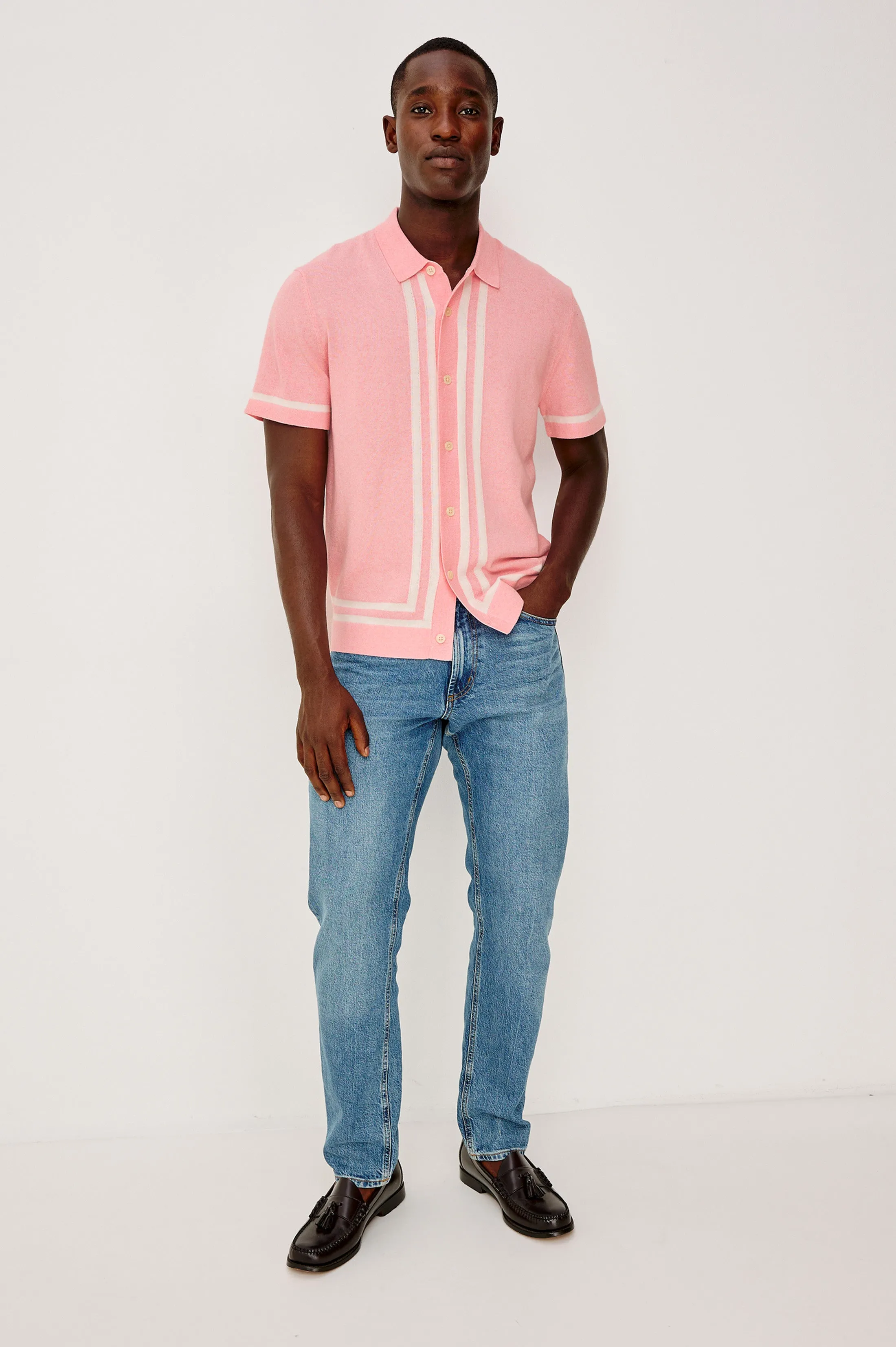 LEO SHIRT - ROSE MELANGE sold by Rails product image thumbnail 3