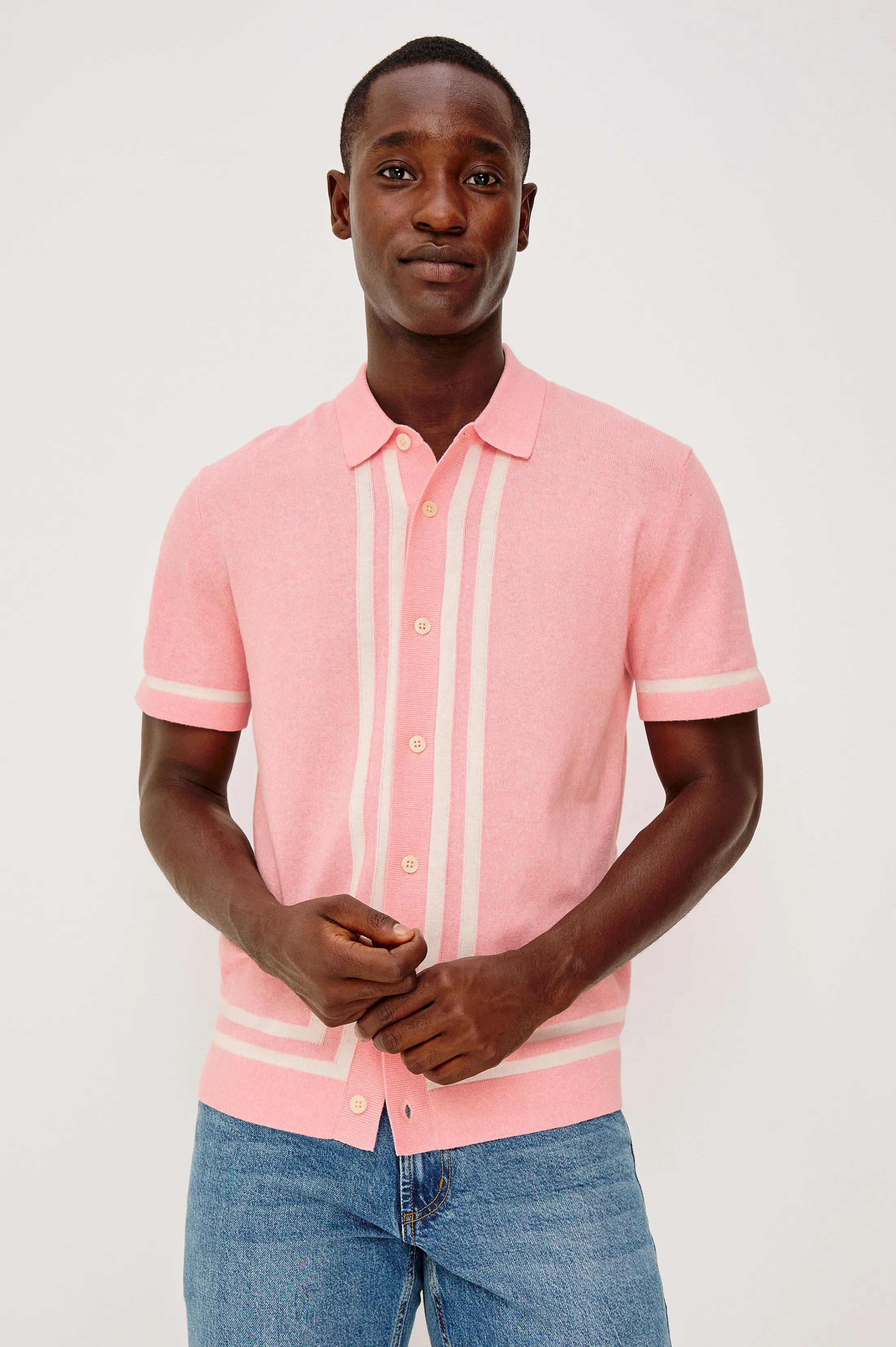 LEO SHIRT - ROSE MELANGE sold by Rails product image thumbnail 4