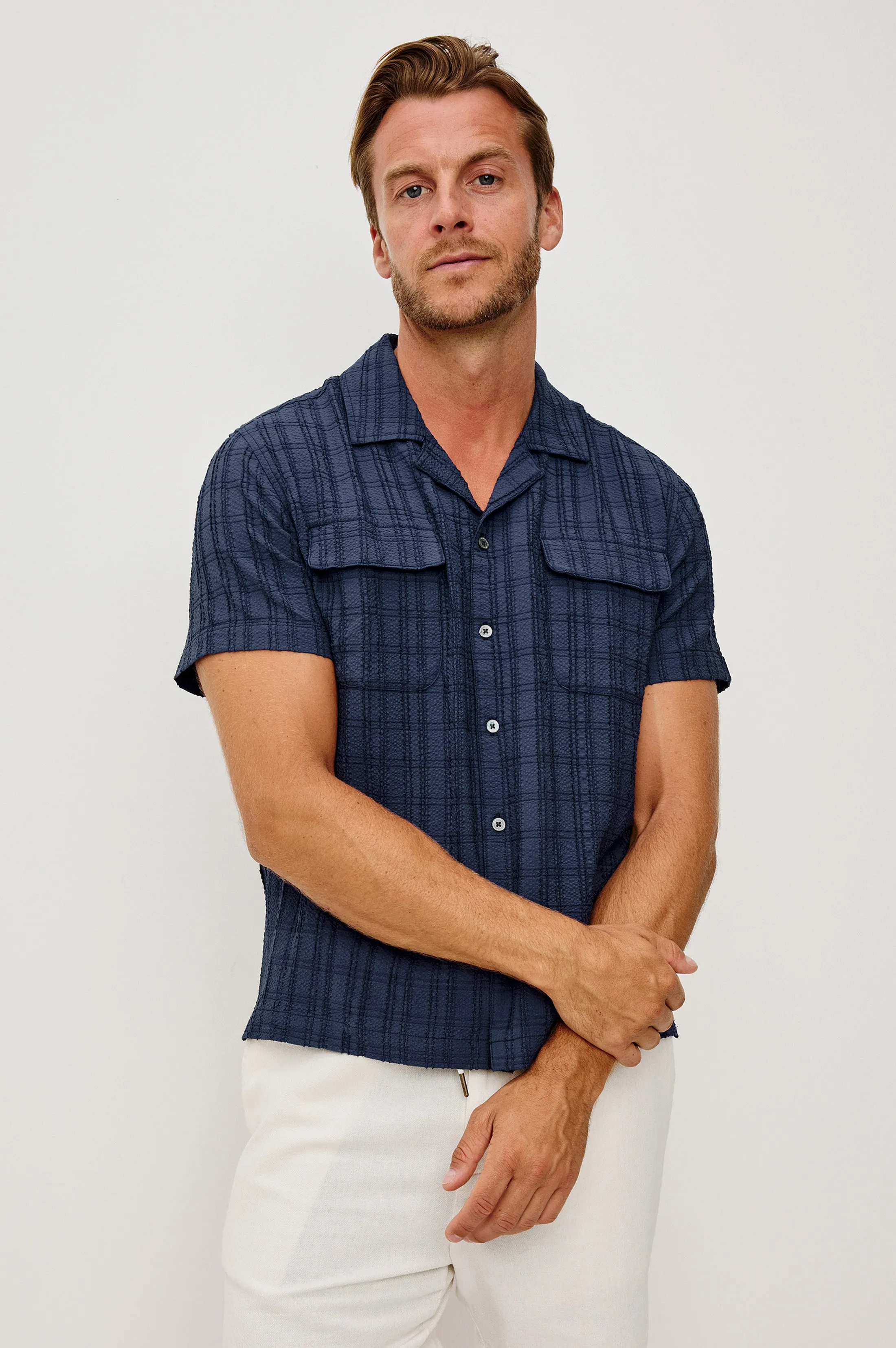 ROOK SHIRT - NAVY sold by Rails product image thumbnail 4