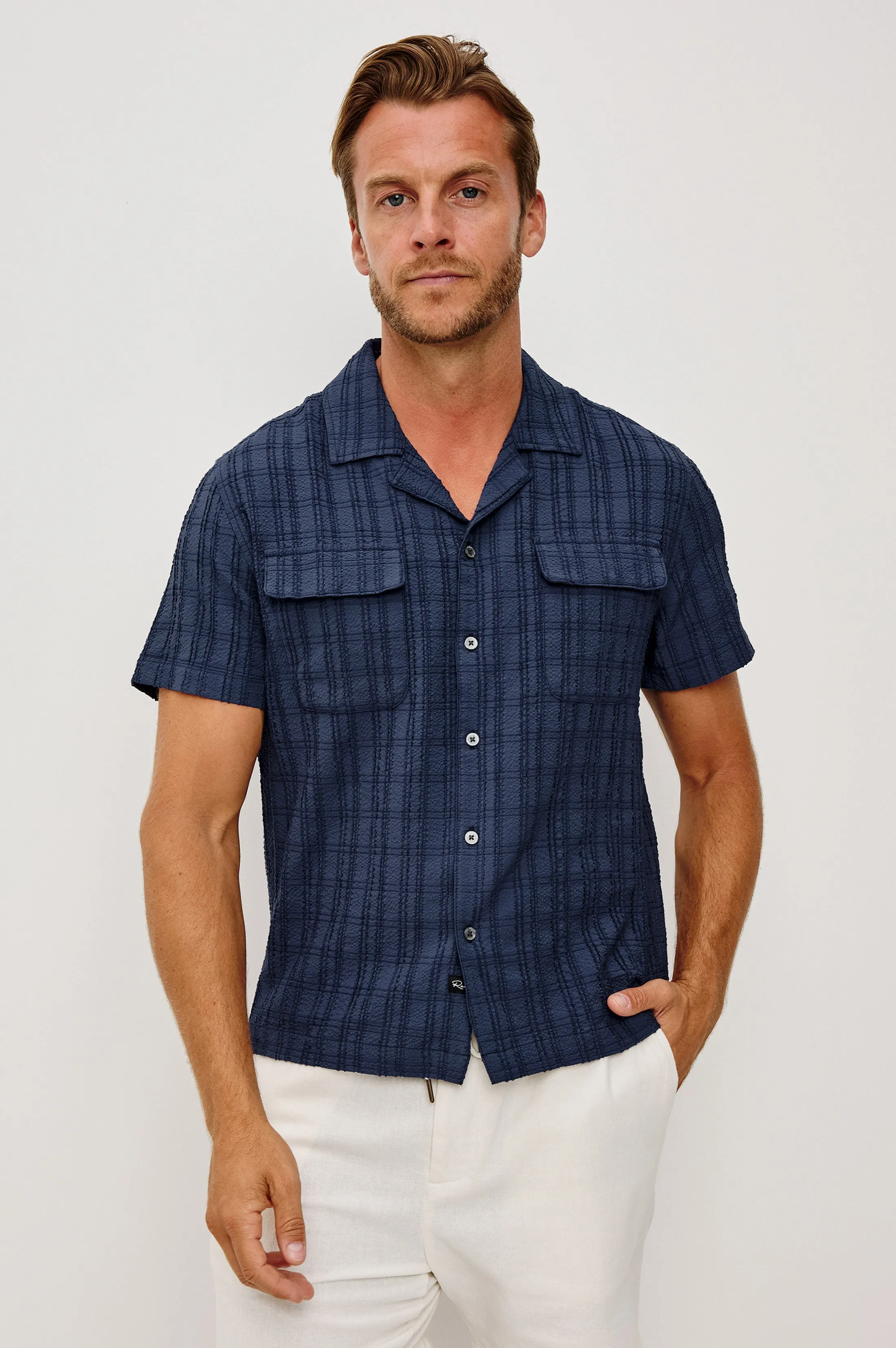 ROOK SHIRT - NAVY sold by Rails