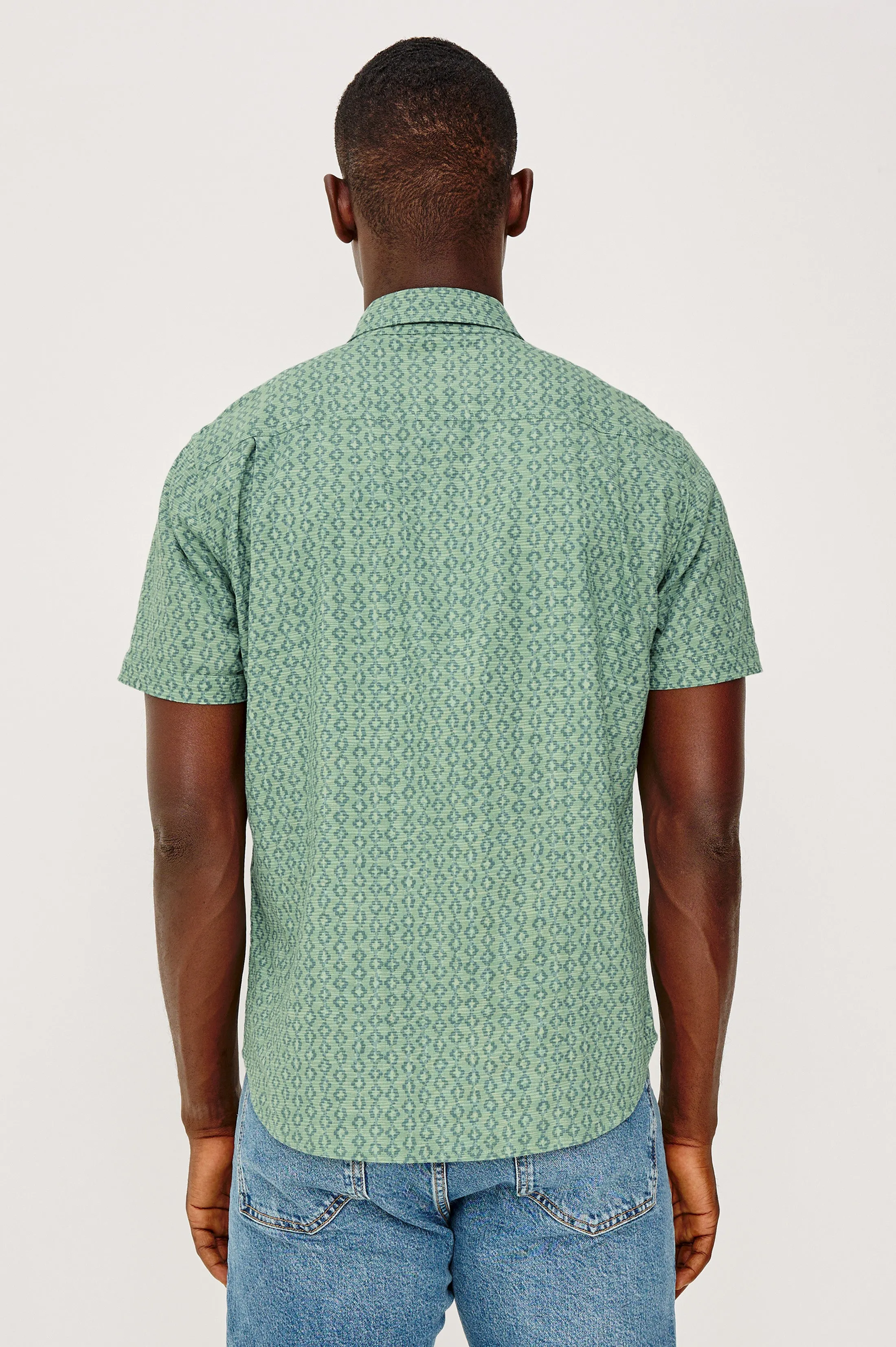 CARSON SHIRT - WAVY BATIK AQUA sold by Rails product image thumbnail 5