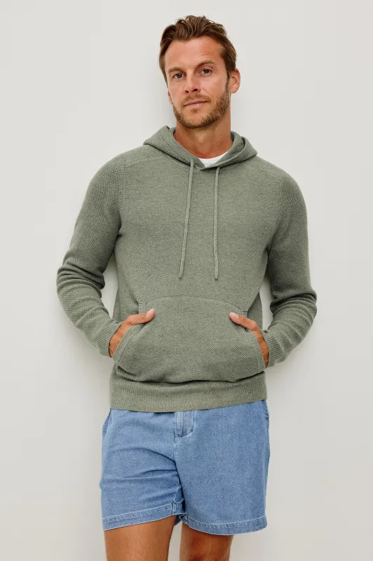 MATADOR HOODIE - SAGE HEATHER sold by Rails