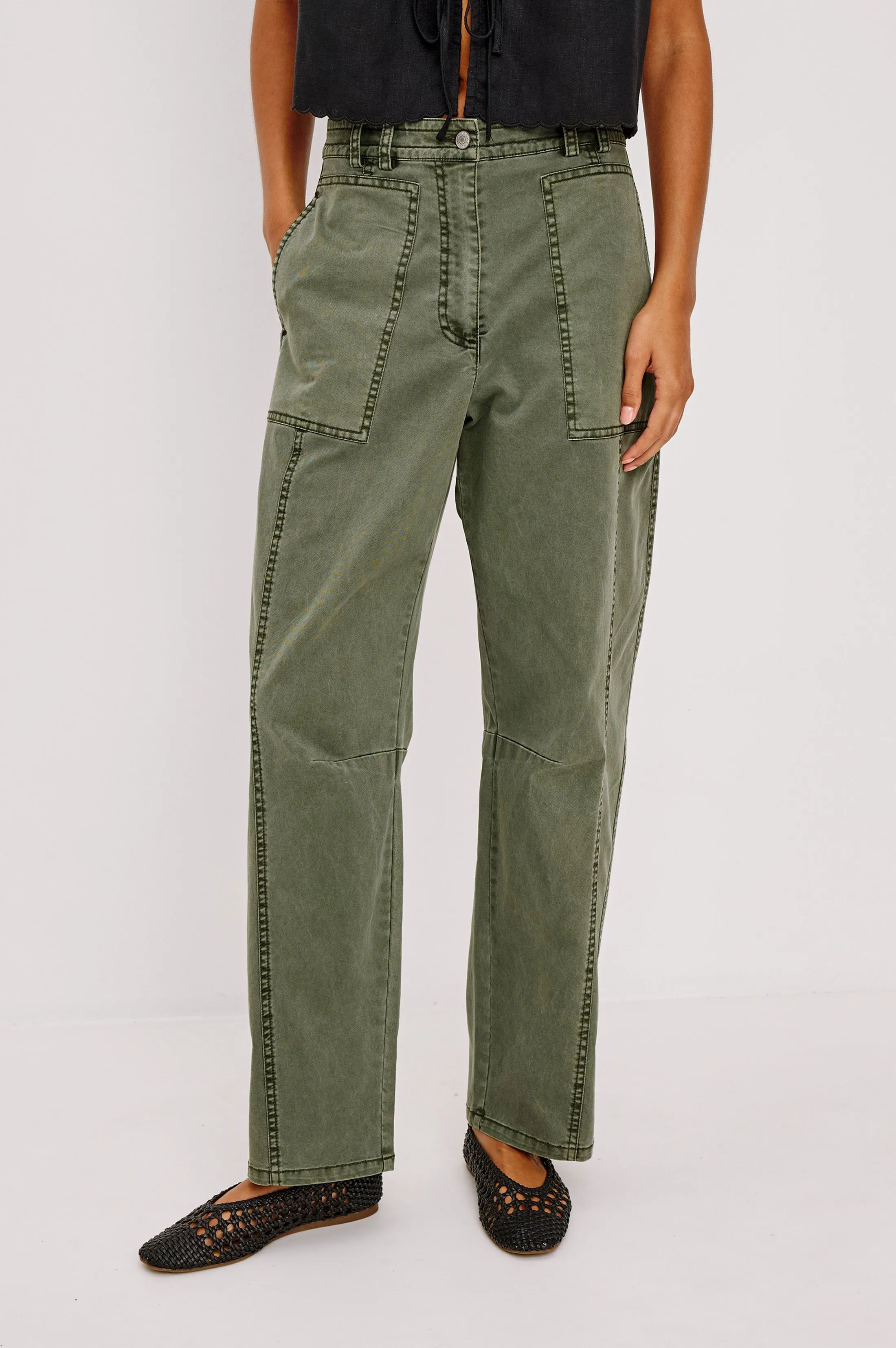 LUNAR PANT - MILITARY OLIVE sold by Rails