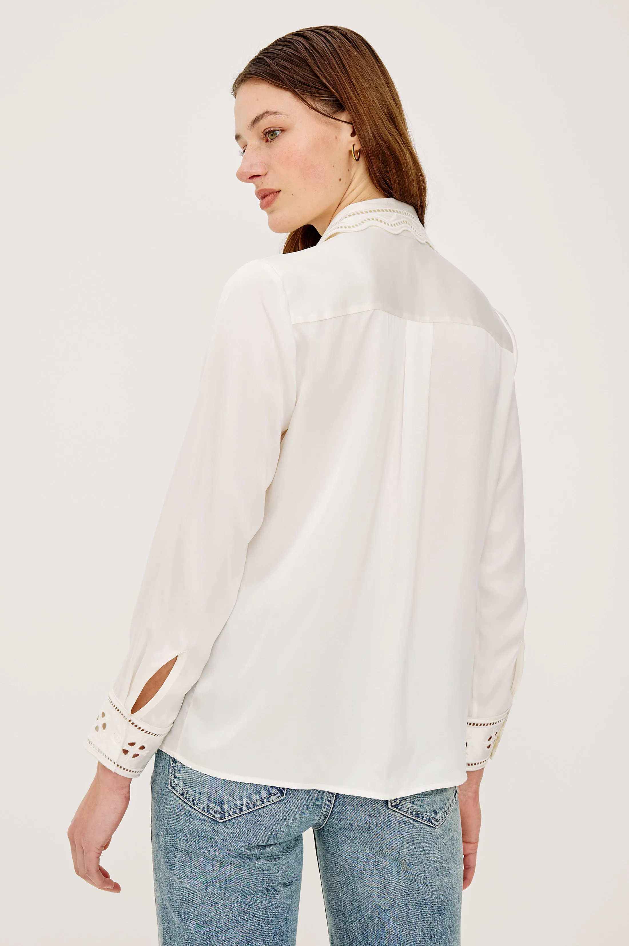 CLARISE SHIRT - IVORY EYELET sold by Rails product image thumbnail 5