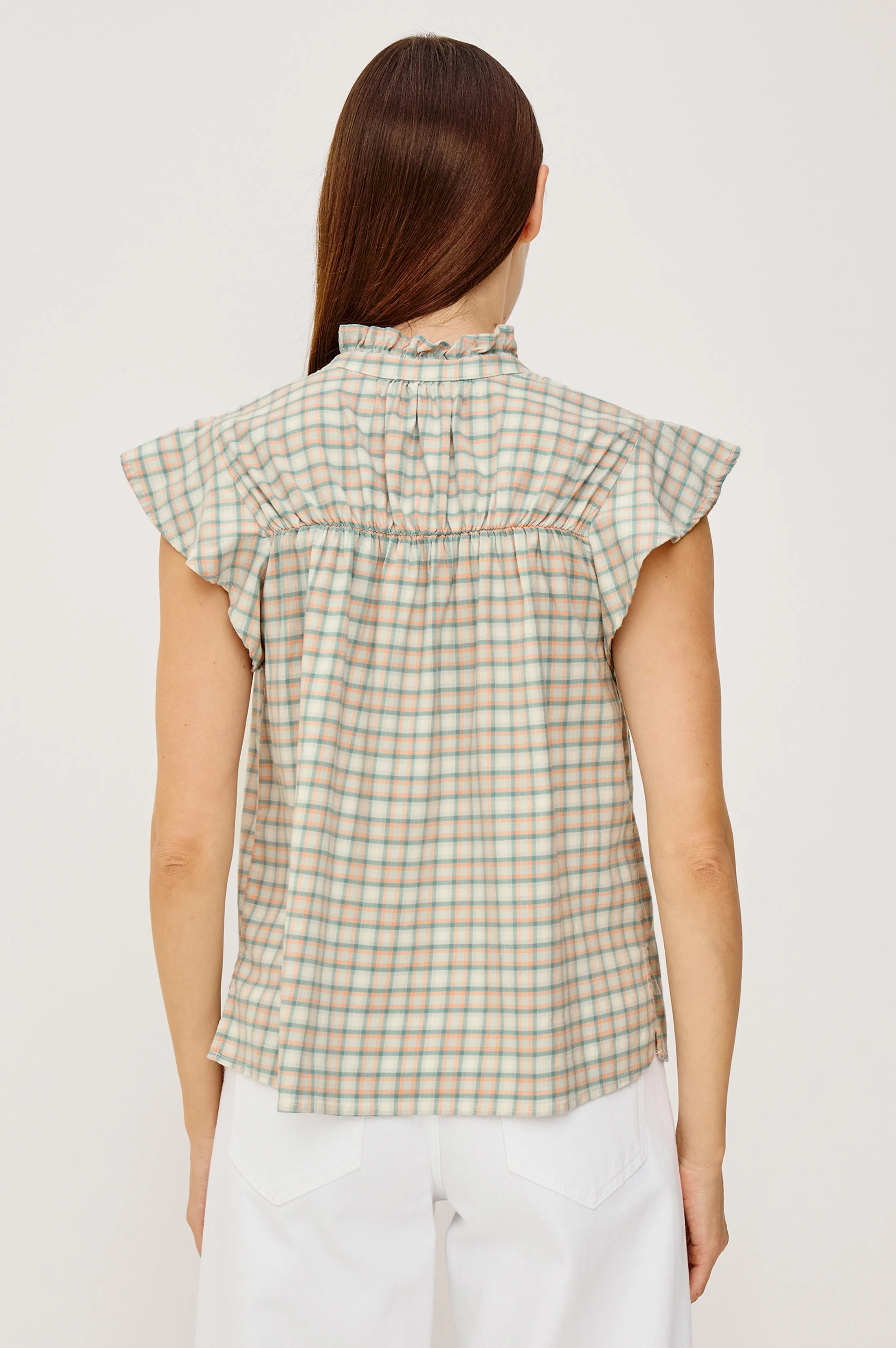 RUTHIE TOP - JULEP MINT CHECK sold by Rails product image thumbnail 5