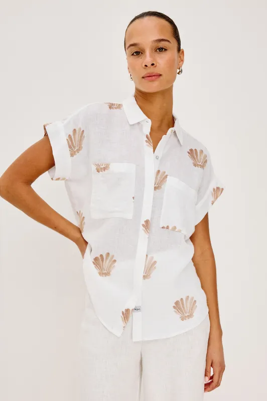 CITO SHIRT - TAUPE SEASHELLS sold by Rails