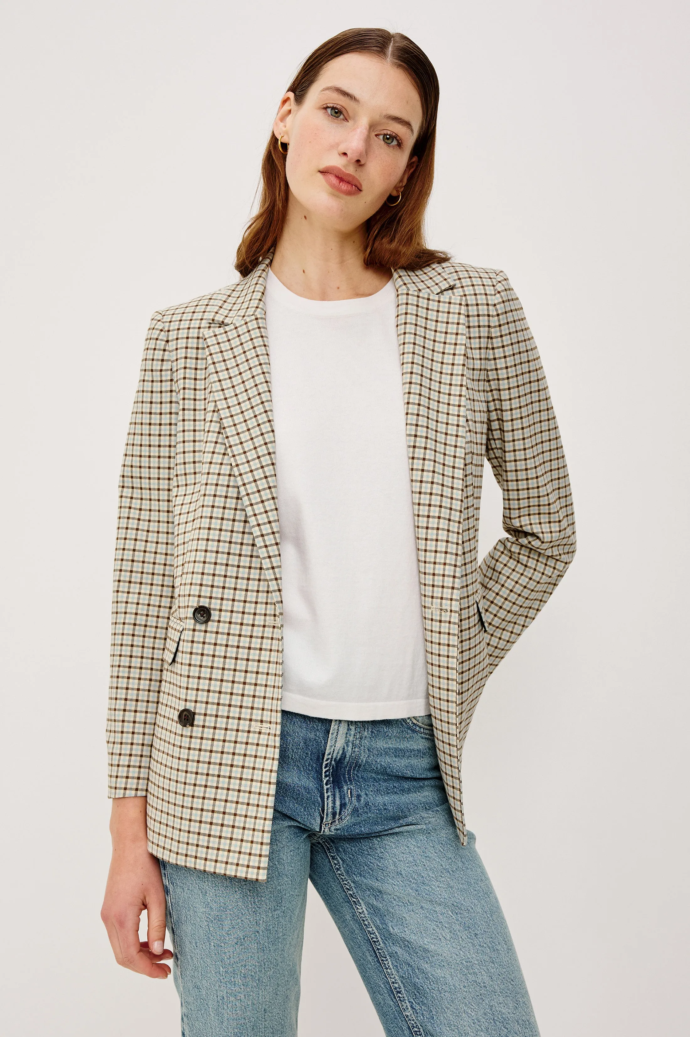 JAC BLAZER - BLUE BAY CHECK sold by Rails product image thumbnail 4