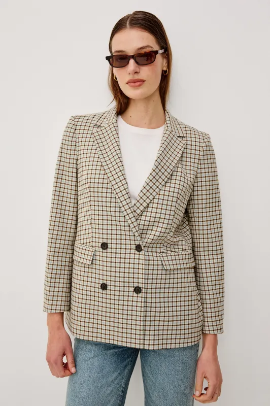 JAC BLAZER - BLUE BAY CHECK sold by Rails