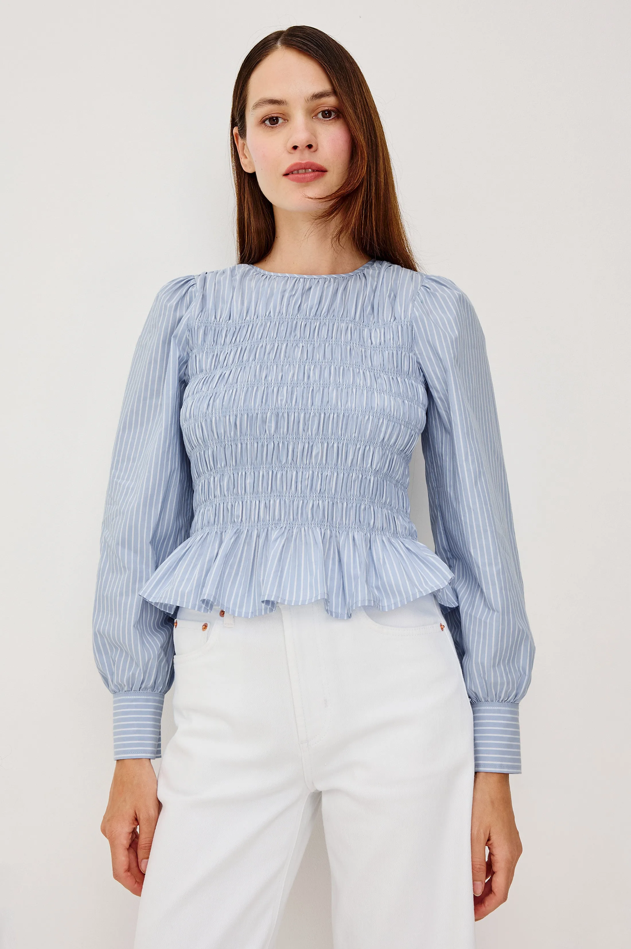 TABI TOP - OXFORD WHITE STRIPE sold by Rails product image thumbnail 4