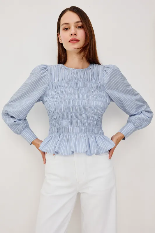 TABI TOP - OXFORD WHITE STRIPE sold by Rails