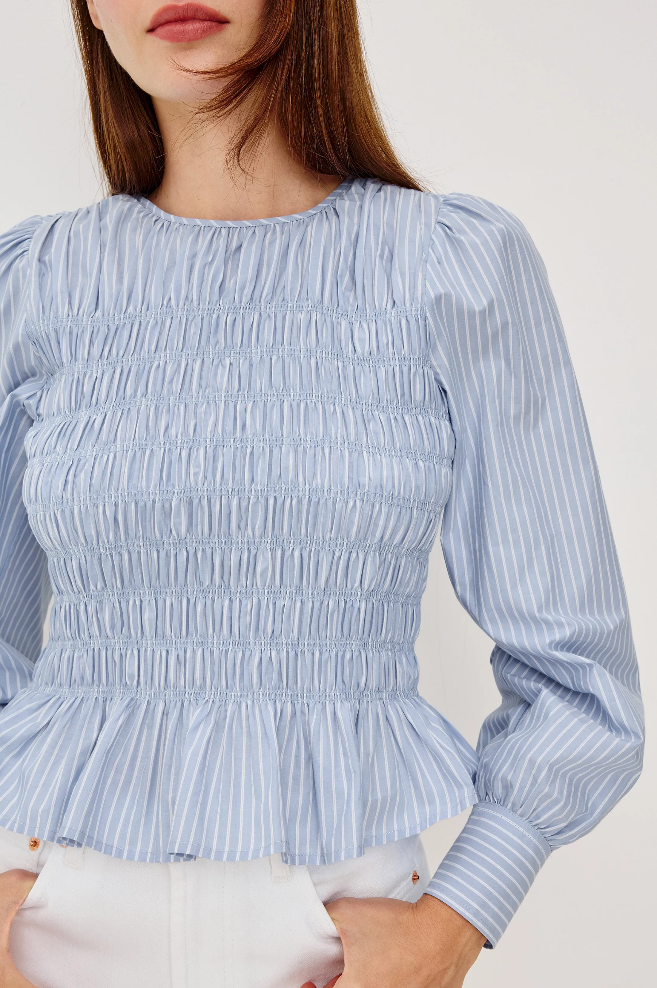 TABI TOP - OXFORD WHITE STRIPE sold by Rails product image thumbnail 3