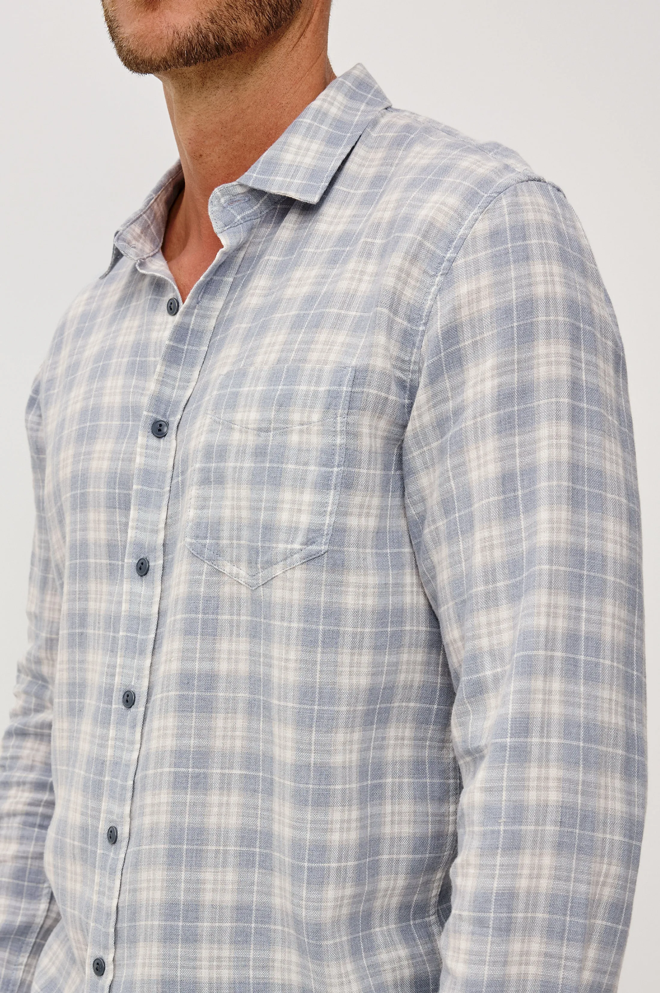 WYATT SHIRT - THATCH CLOUD CREAM sold by Rails product image thumbnail 2