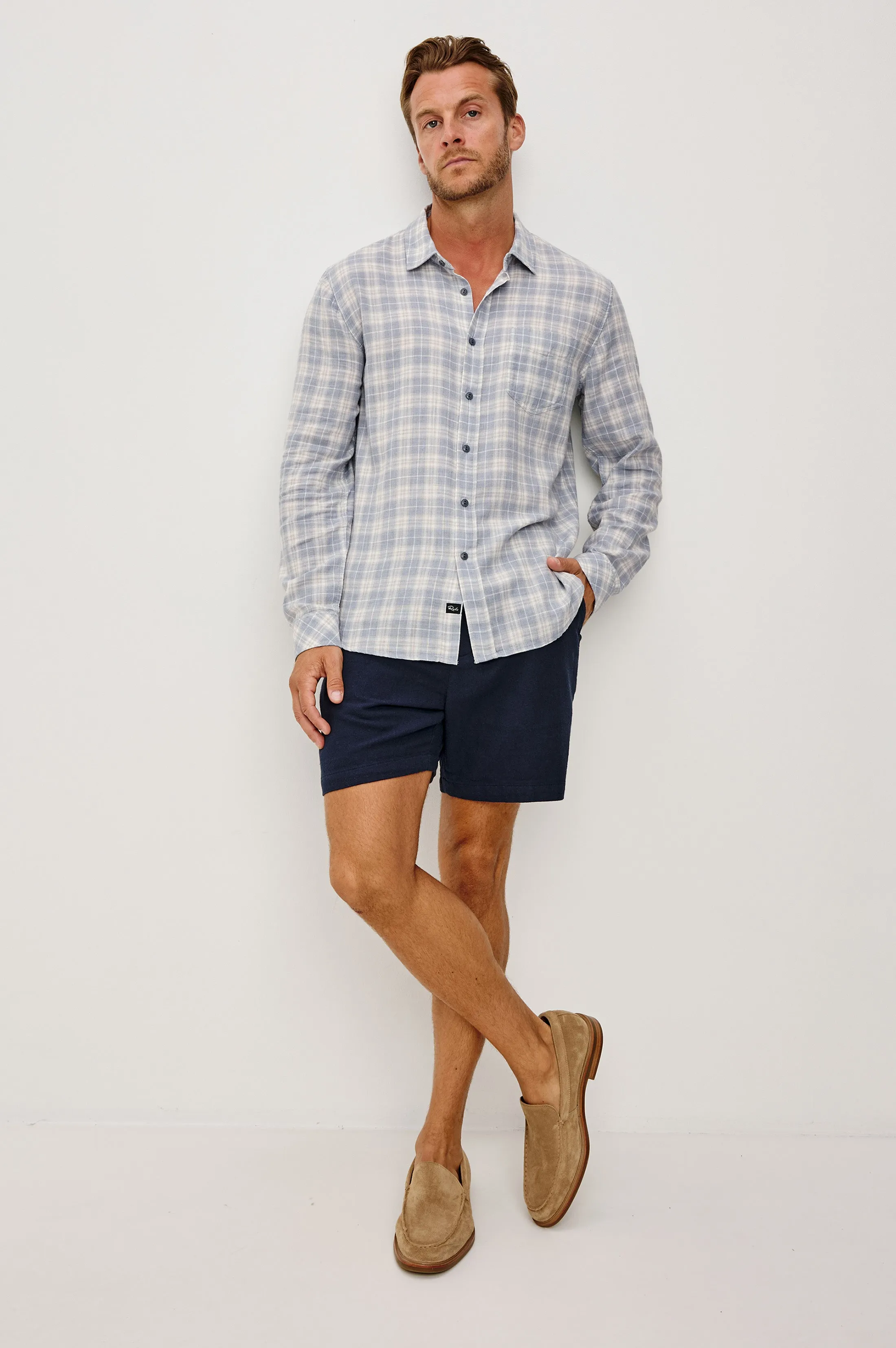 WYATT SHIRT - THATCH CLOUD CREAM sold by Rails product image thumbnail 3