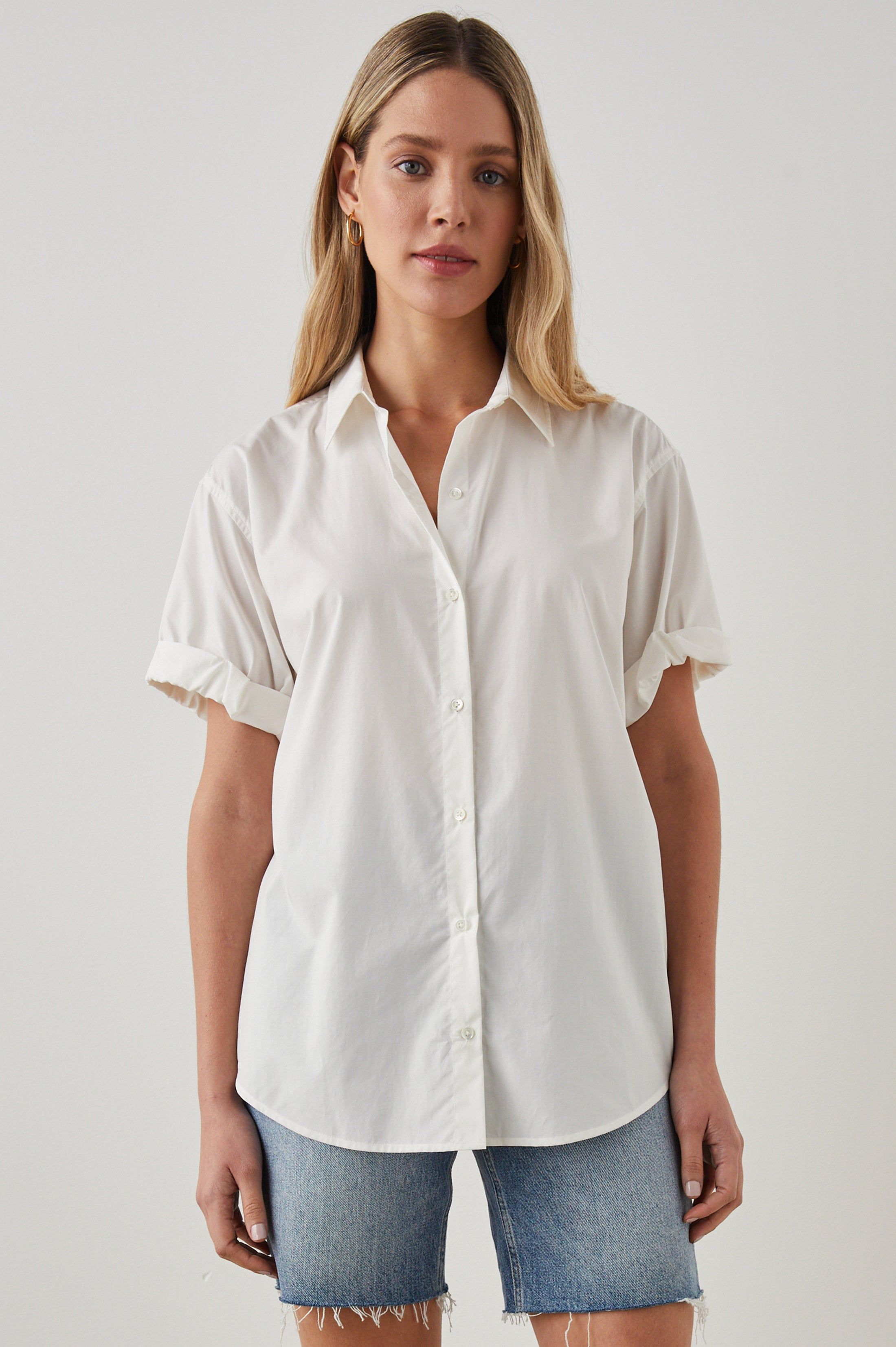 JOJO SHIRT - WHITE sold by Rails