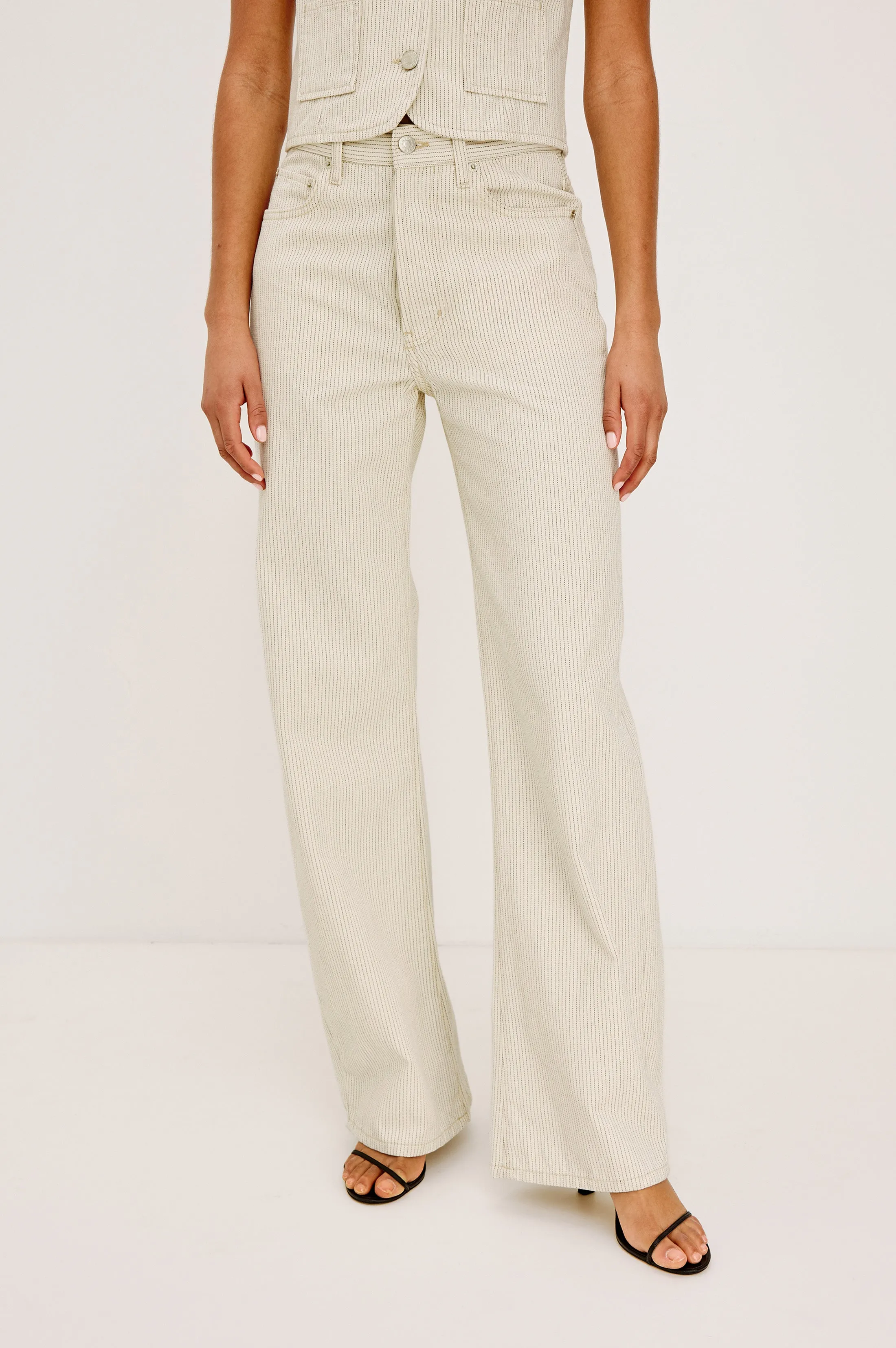 BELMONT ARC - ECRU RAILROAD STRIPE sold by Rails