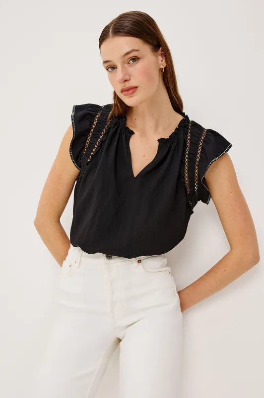 ALLEA TOP - BLACK sold by Rails