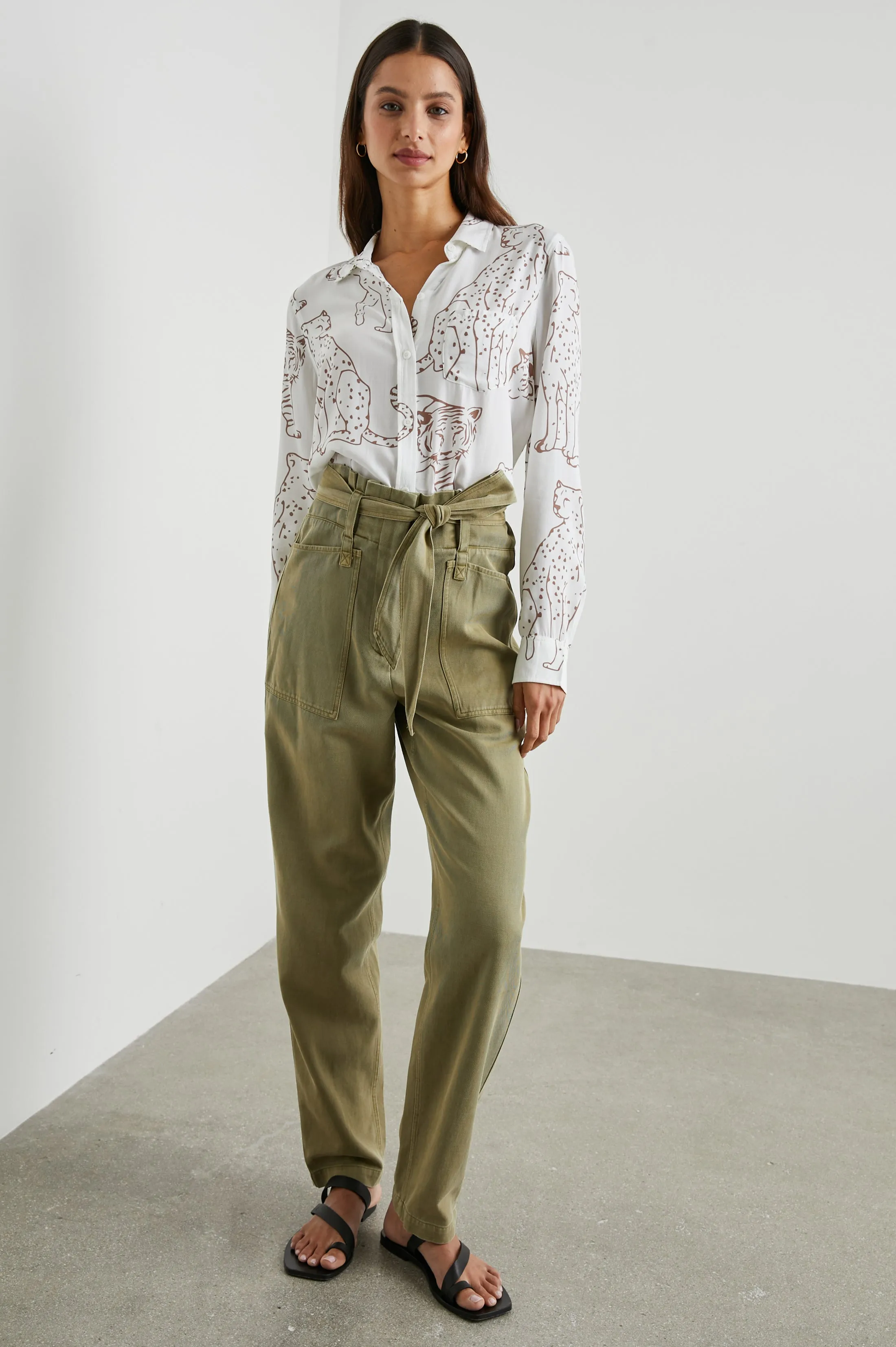 KATHRYN SHIRT - CAMEL JUNGLE CATS sold by Rails product image thumbnail 3