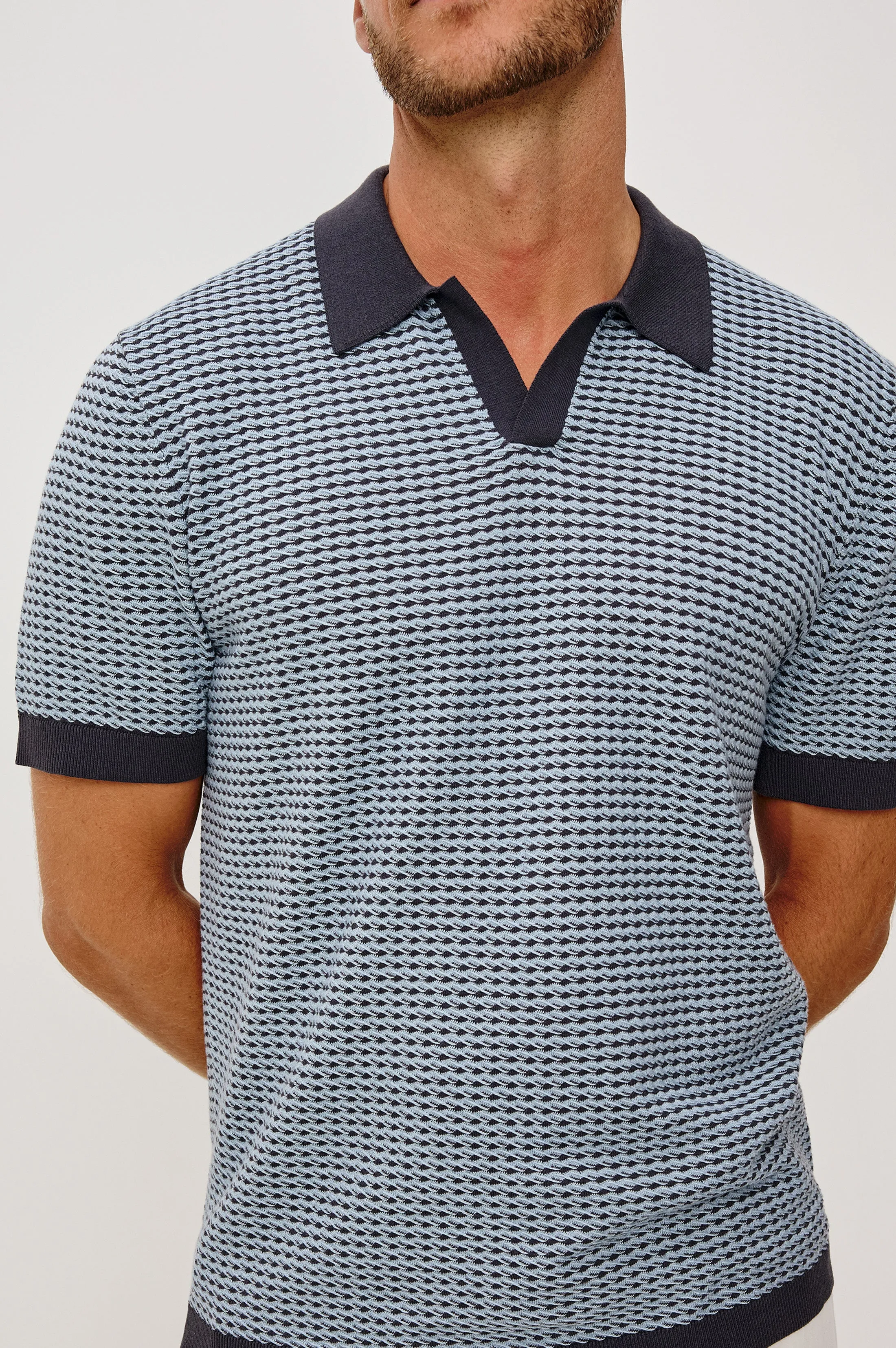 HAYDEN POLO SHIRT - BLUE LAGOON RIPPLE sold by Rails product image thumbnail 2
