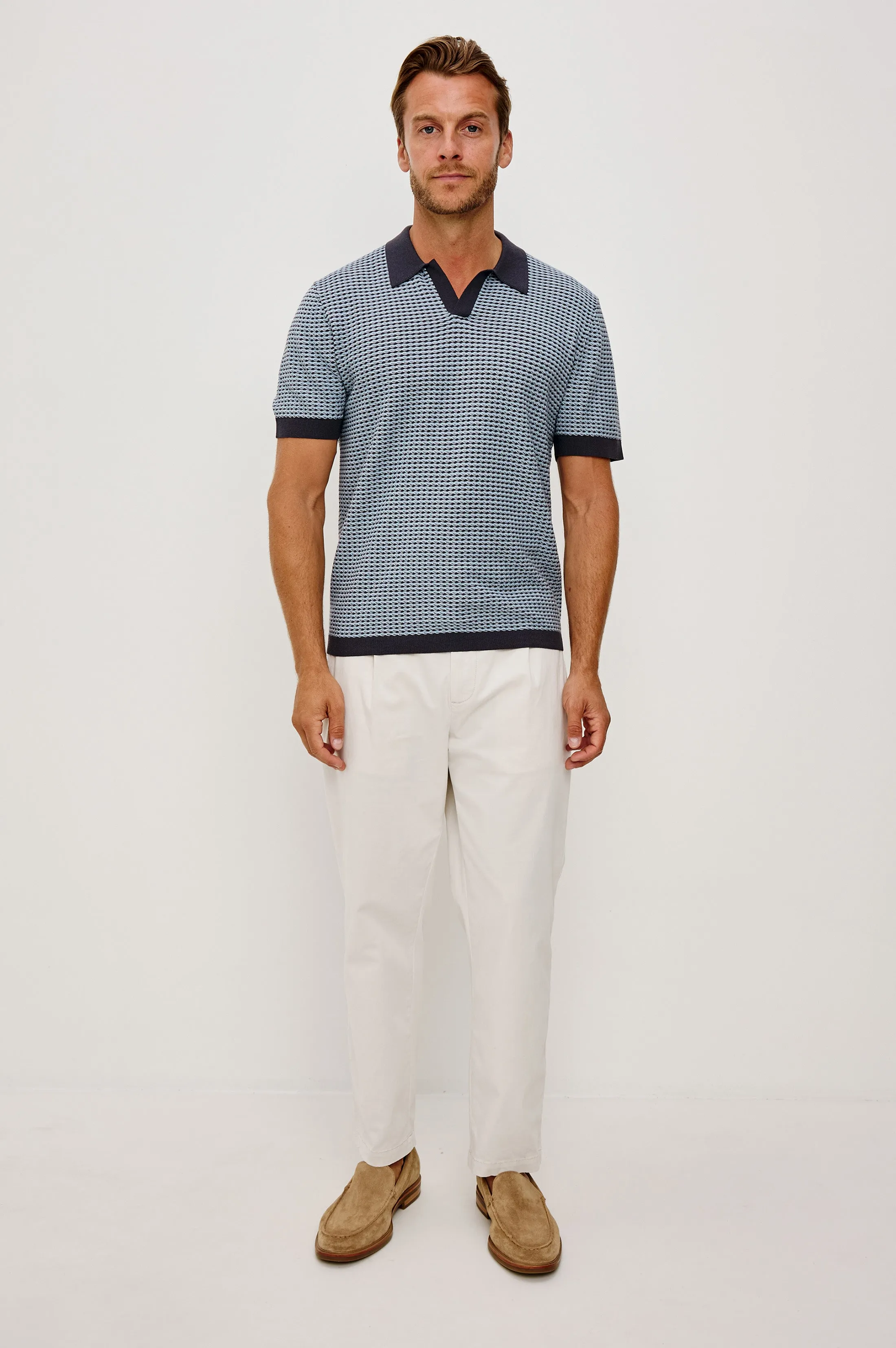 HAYDEN POLO SHIRT - BLUE LAGOON RIPPLE sold by Rails product image thumbnail 3