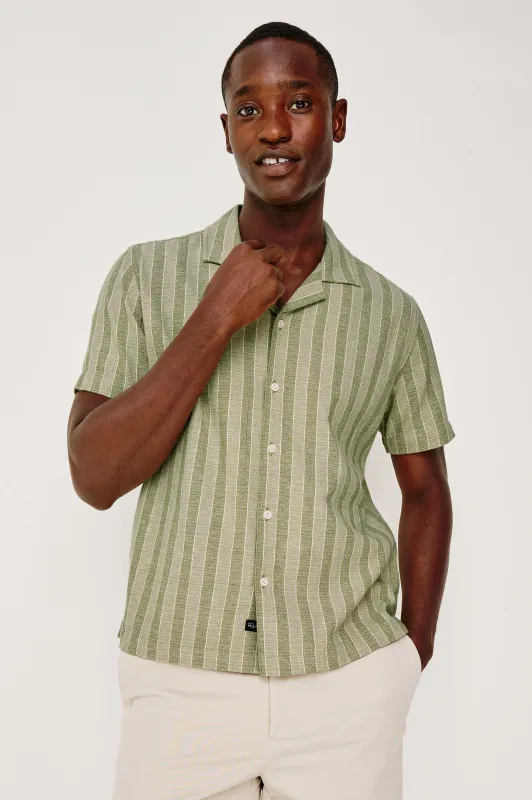 FIELDER SHIRT - SAGE BRUSH STRIPE made by Rails