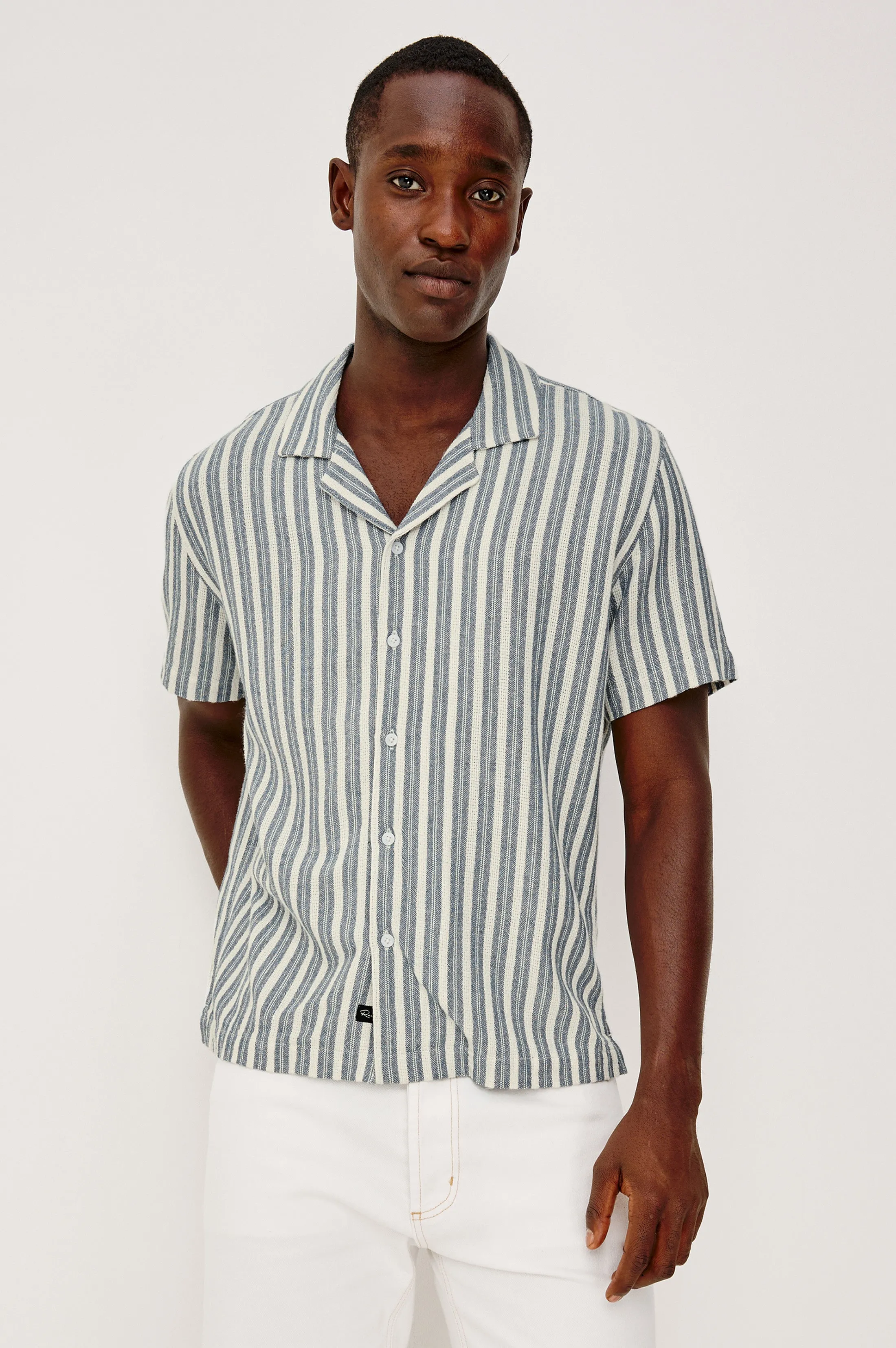 FIELDER SHIRT - MARINE WHITE STRIPE sold by Rails product image thumbnail 4