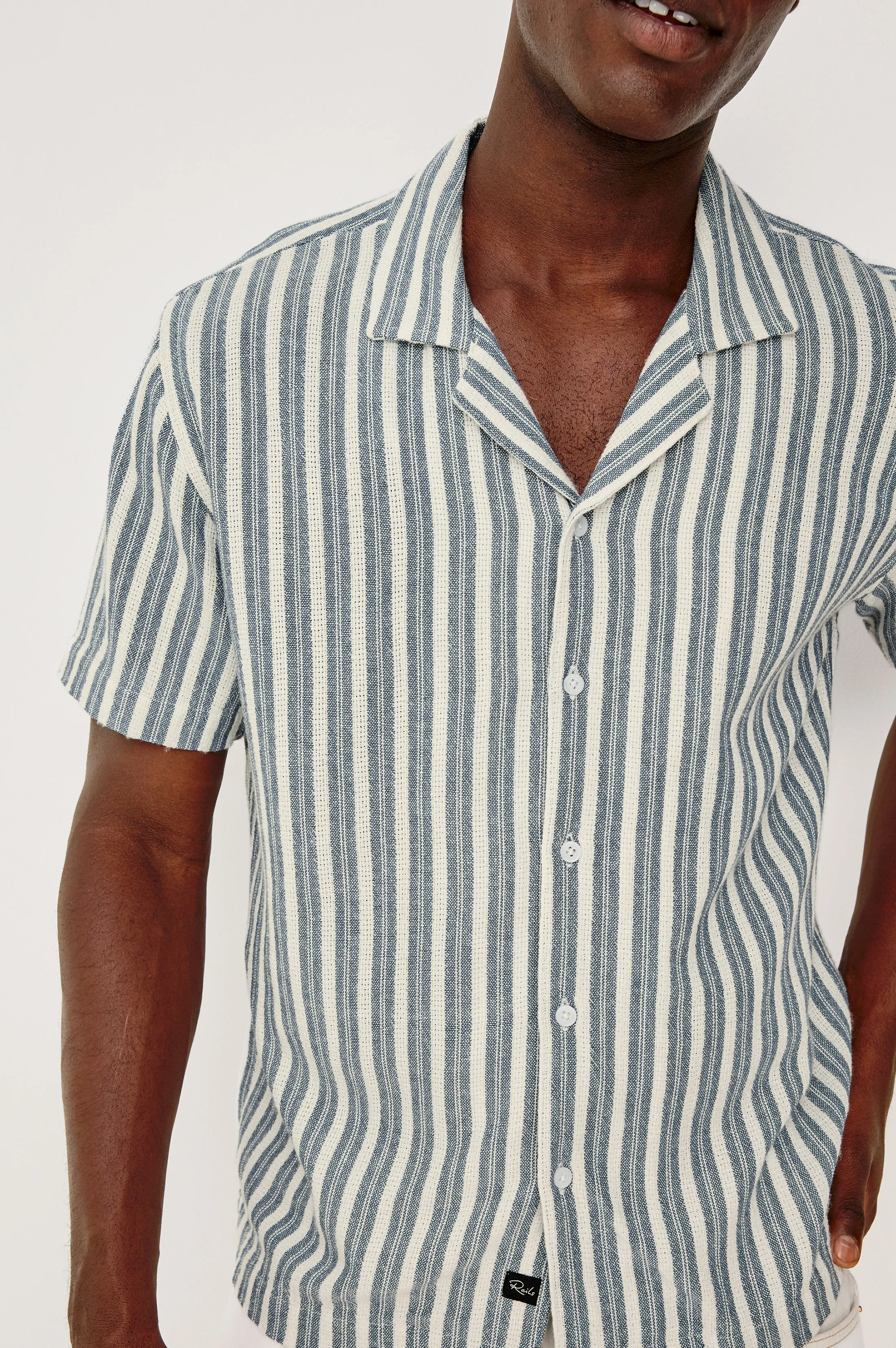 FIELDER SHIRT - MARINE WHITE STRIPE sold by Rails product image thumbnail 2