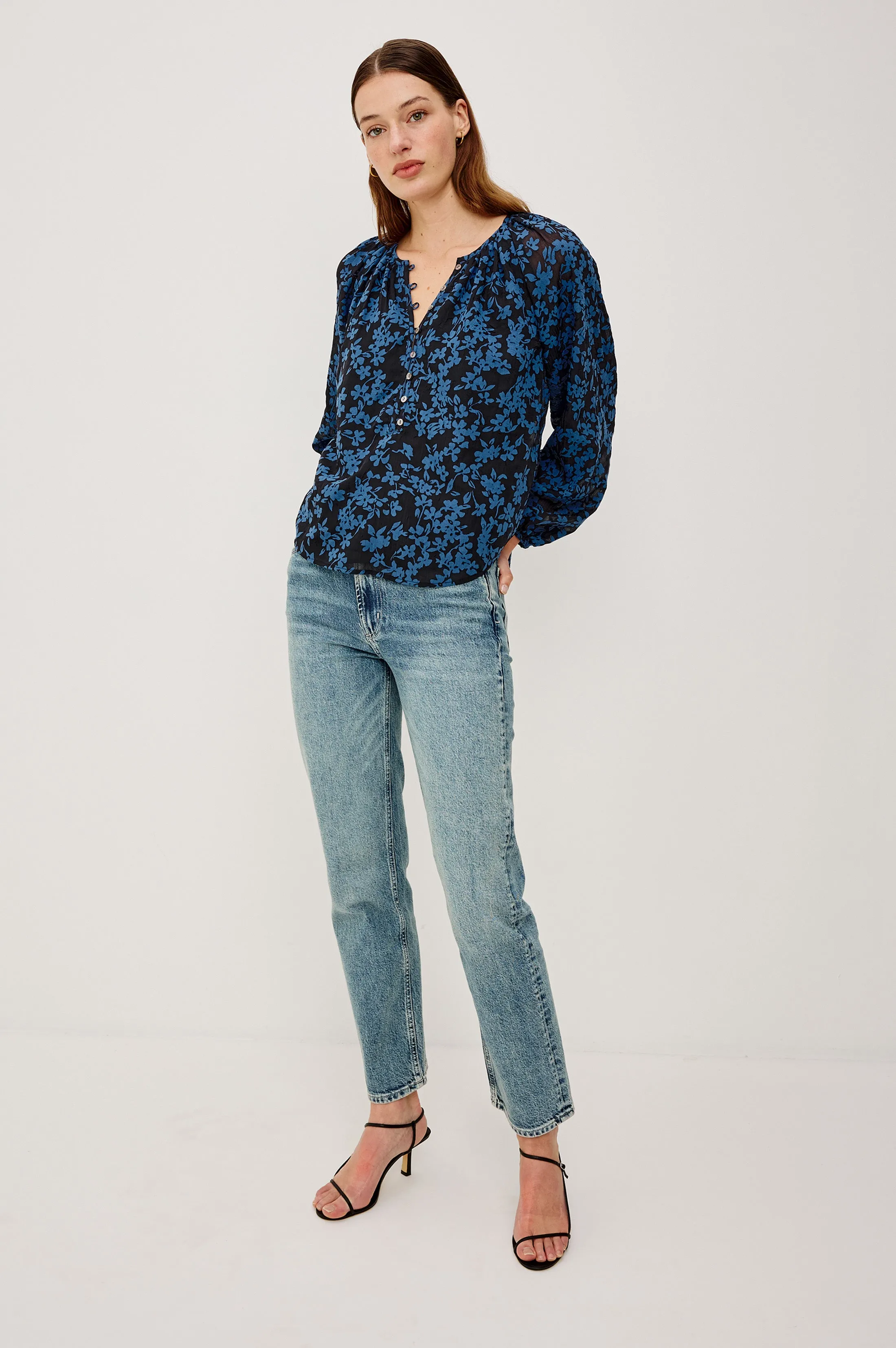 INDI TOP - MIDNIGHT SILHOUETTE FLORAL sold by Rails product image thumbnail 3