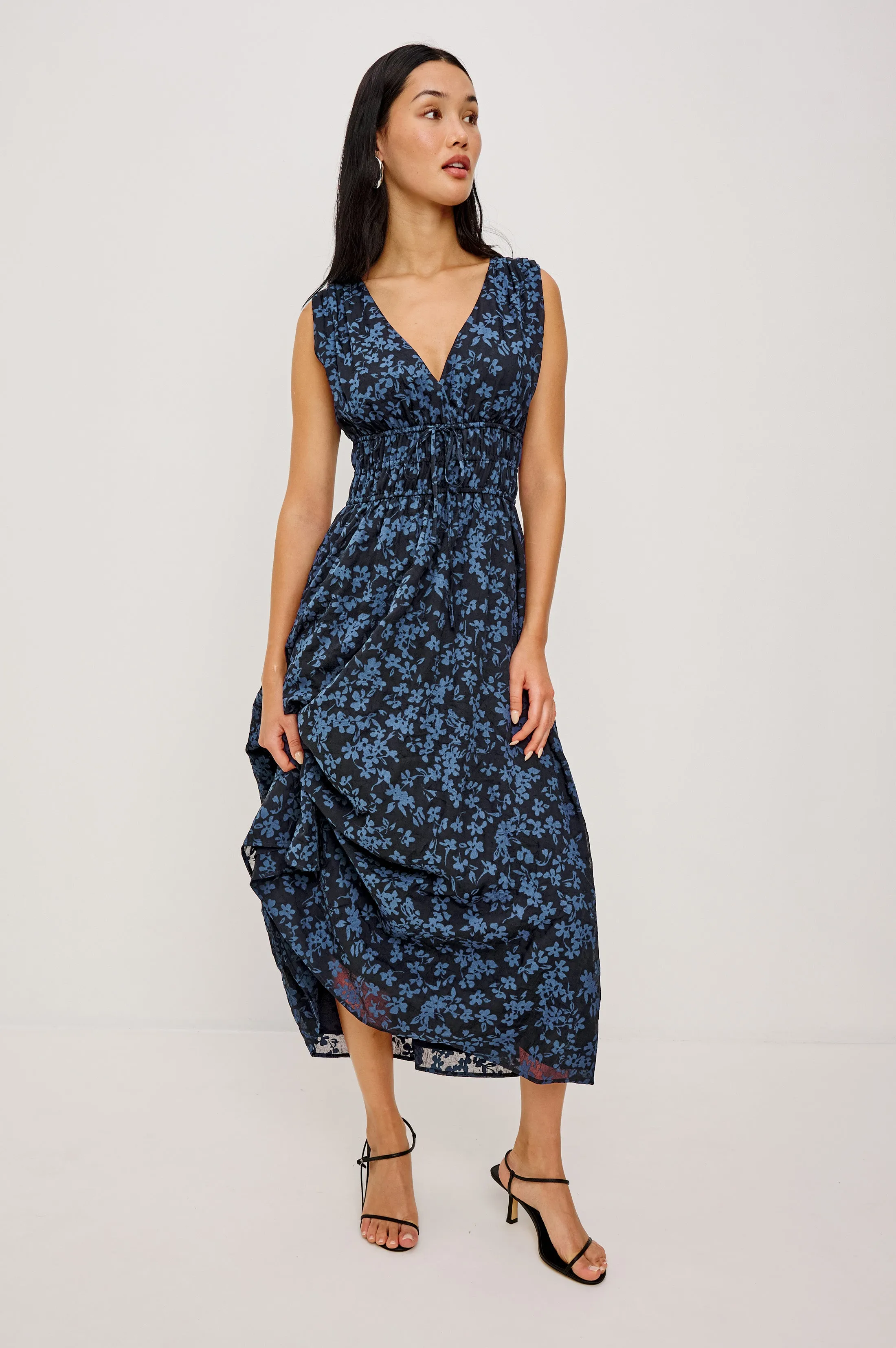 LILITH DRESS - MIDNIGHT SILHOUETTE FLORAL sold by Rails product image thumbnail 3