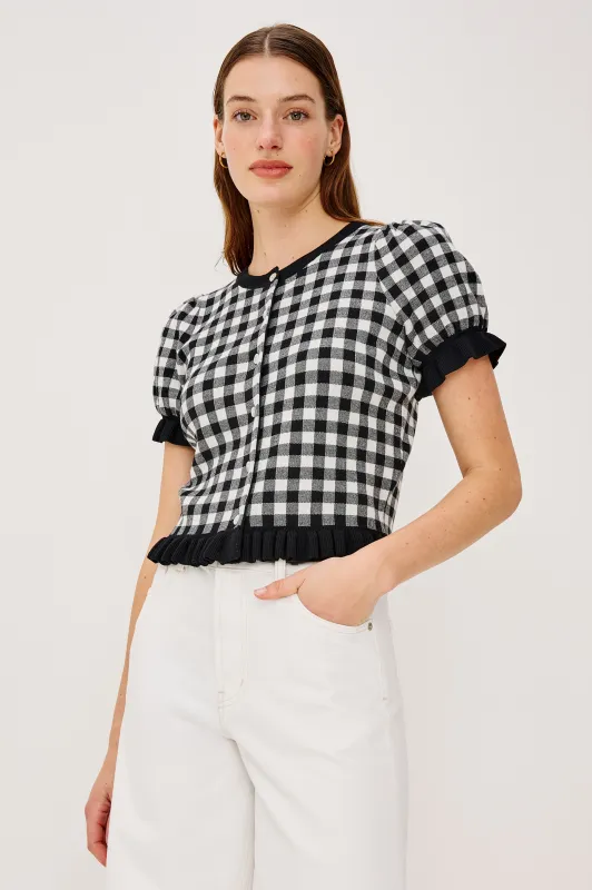 LORA TOP - BLACK WHITE GINGHAM made by Rails