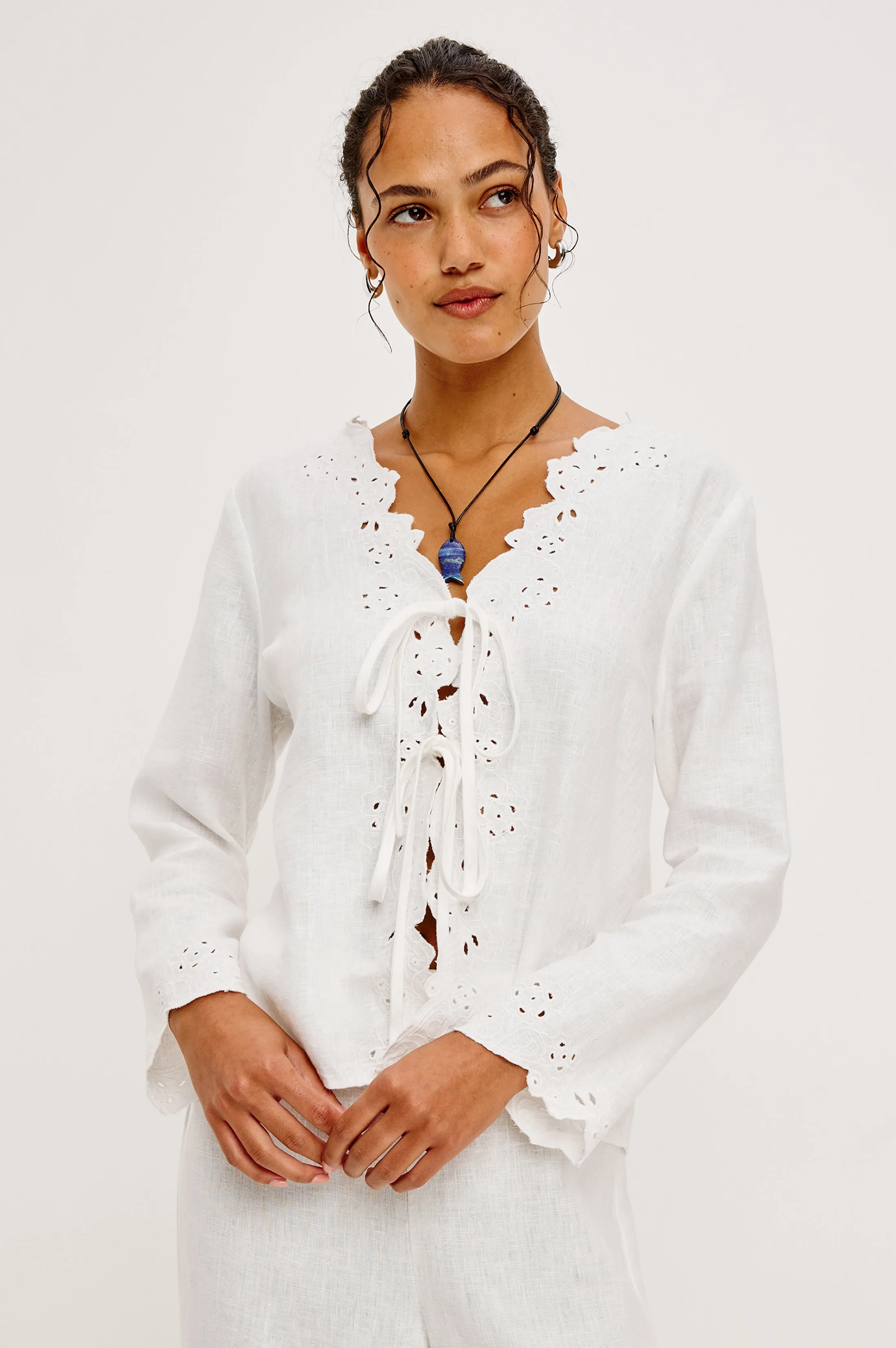 FLEUR TOP - WHITE sold by Rails product image thumbnail 4