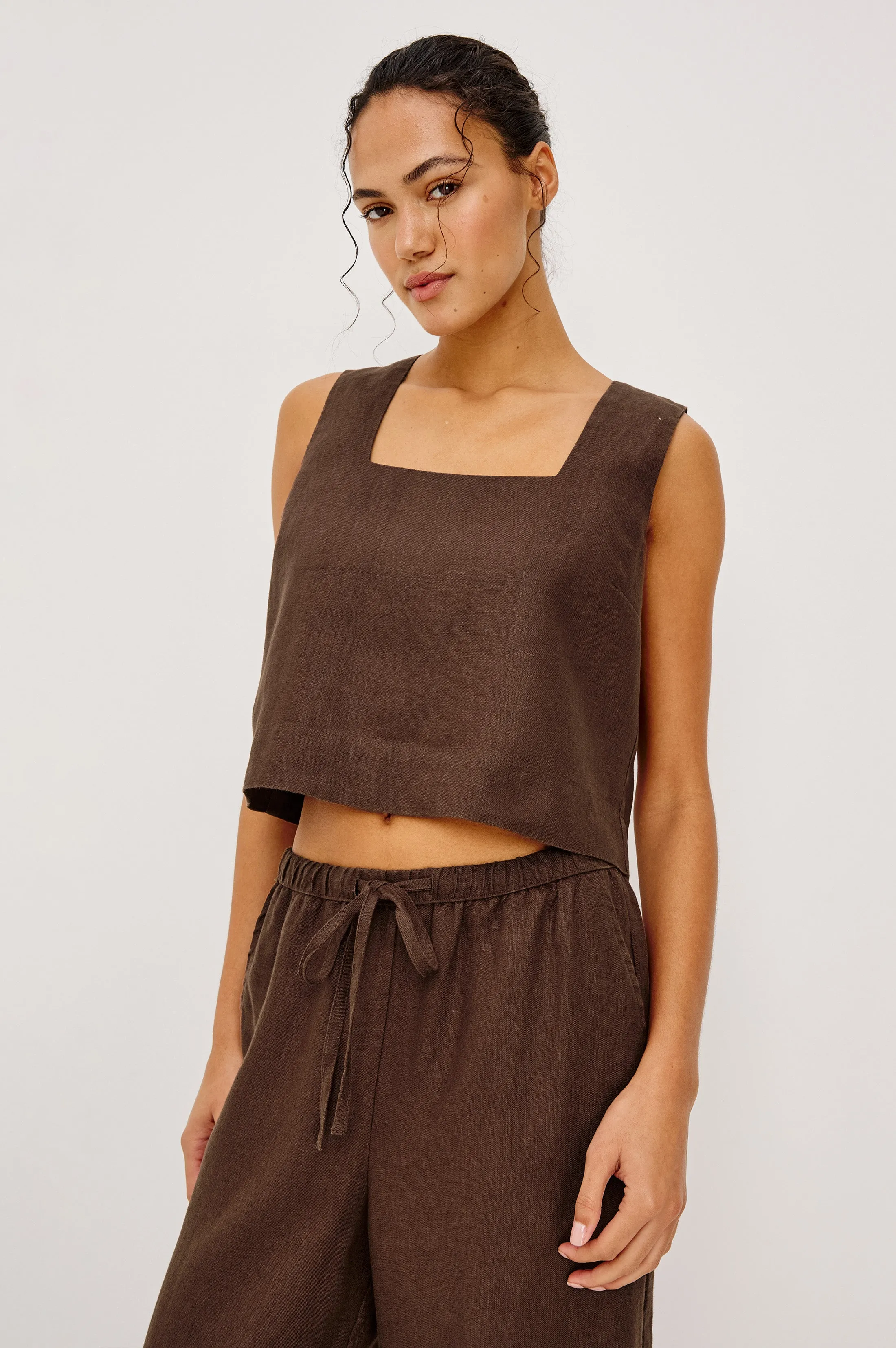 AKIRA TOP - ESPRESSO sold by Rails