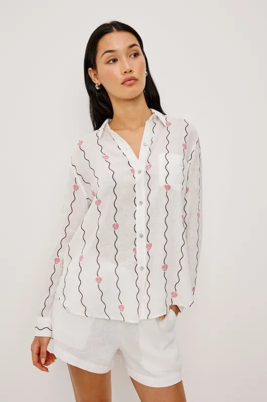 CHARLI SHIRT - STRIPED SEASHELLS sold by Rails