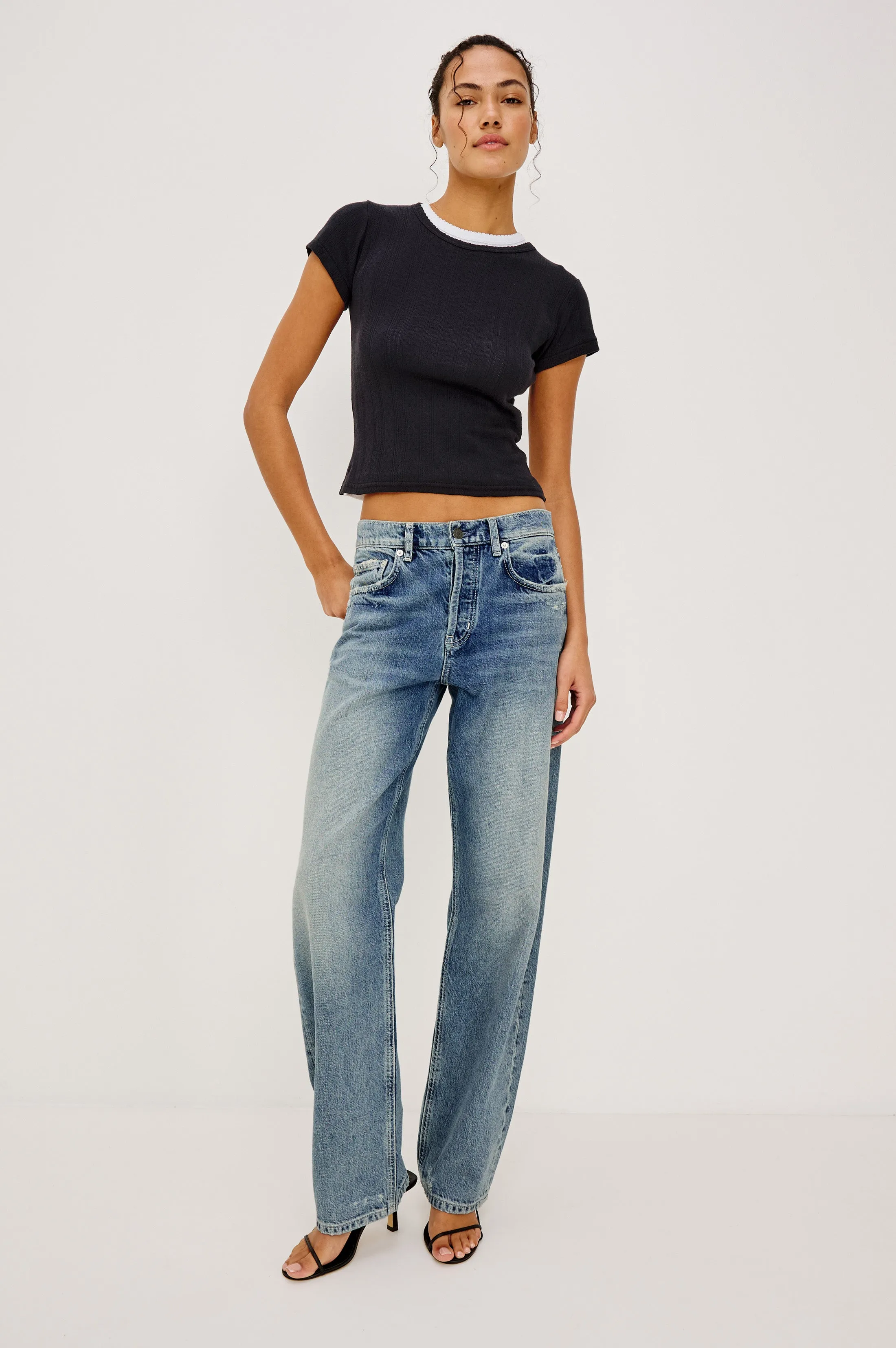 DEL MAR BOYFRIEND - VINTAGE AZURE sold by Rails product image thumbnail 3