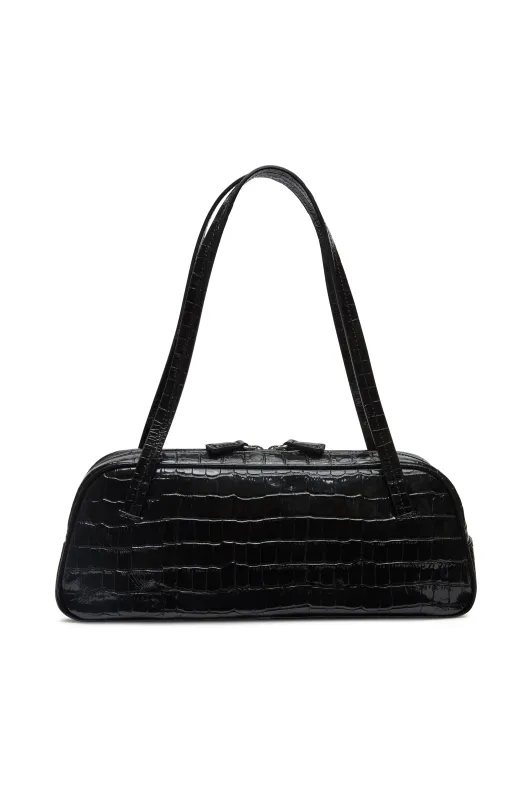 VARESE SHOULDER BAG  - BLACK CROC EMBOSSED sold by Rails
