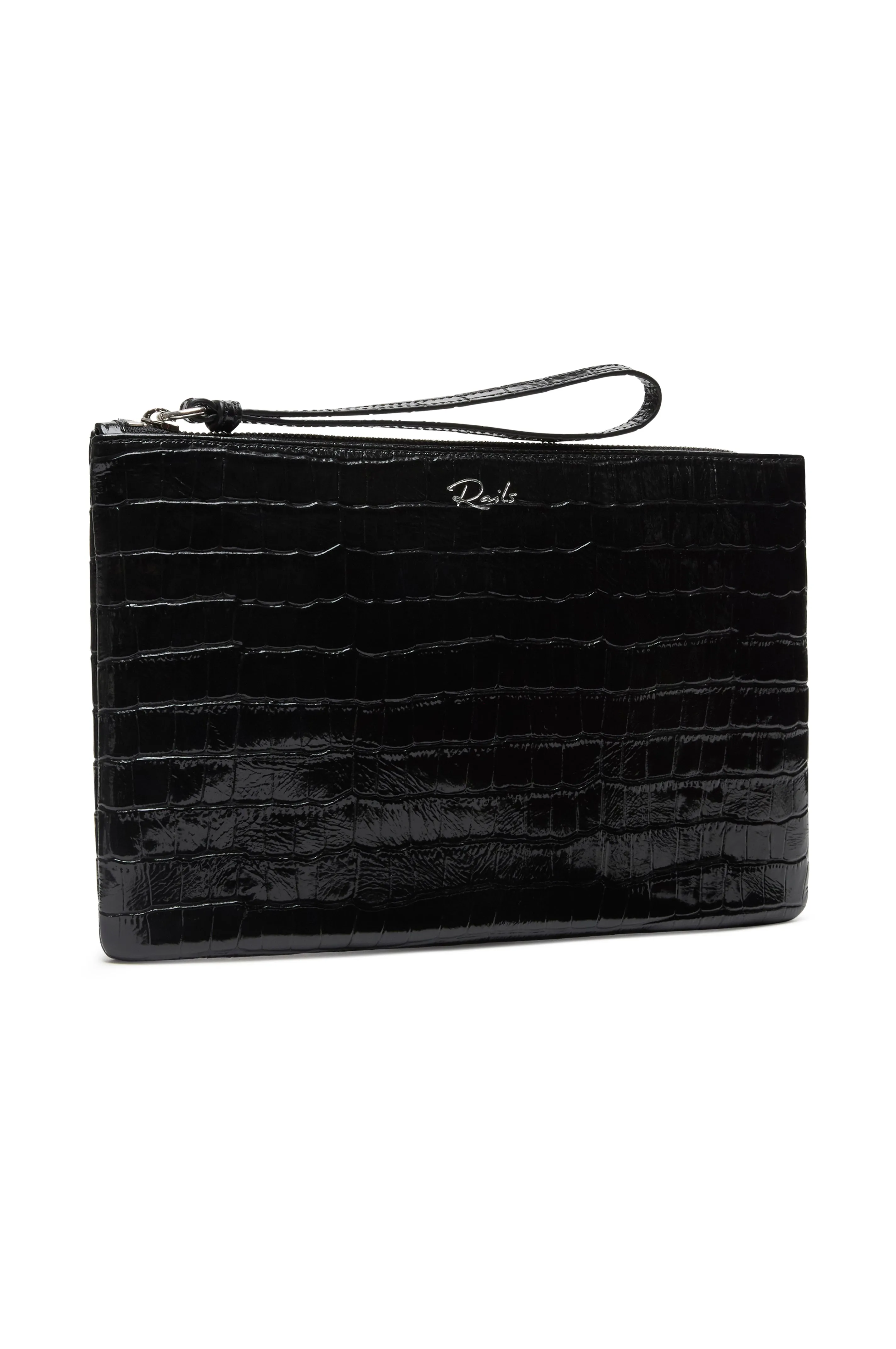 VERONA CLUTCH - BLACK CROC EMBOSSED sold by Rails product image thumbnail 3