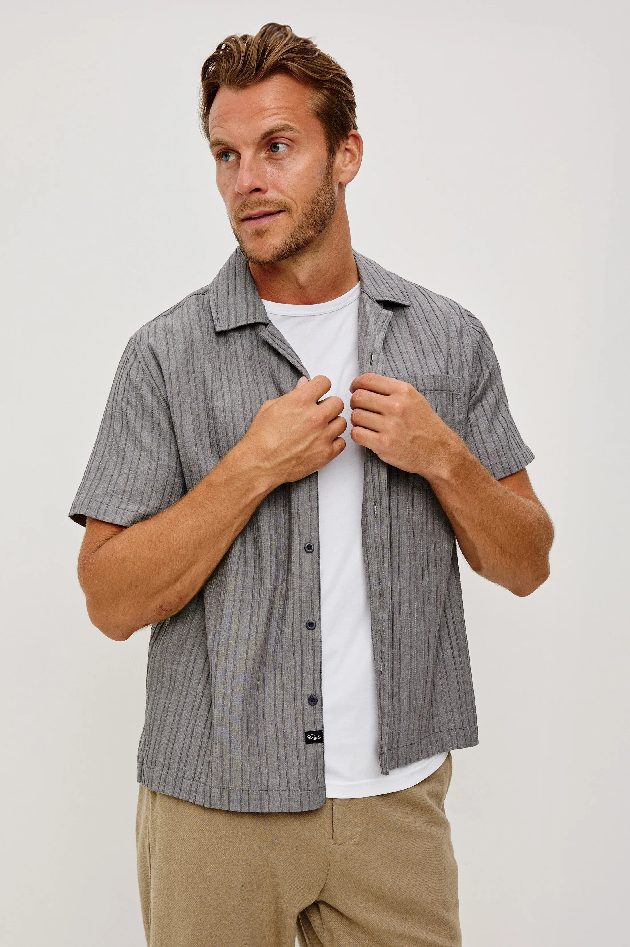 OHANA SHIRT - CHARCOAL CHAMBRAY sold by Rails product image thumbnail 4