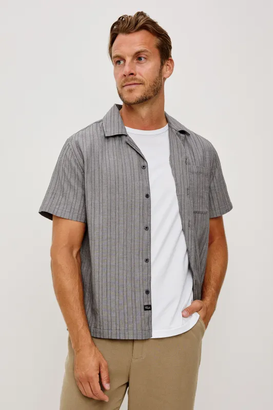 OHANA SHIRT - CHARCOAL CHAMBRAY made by Rails