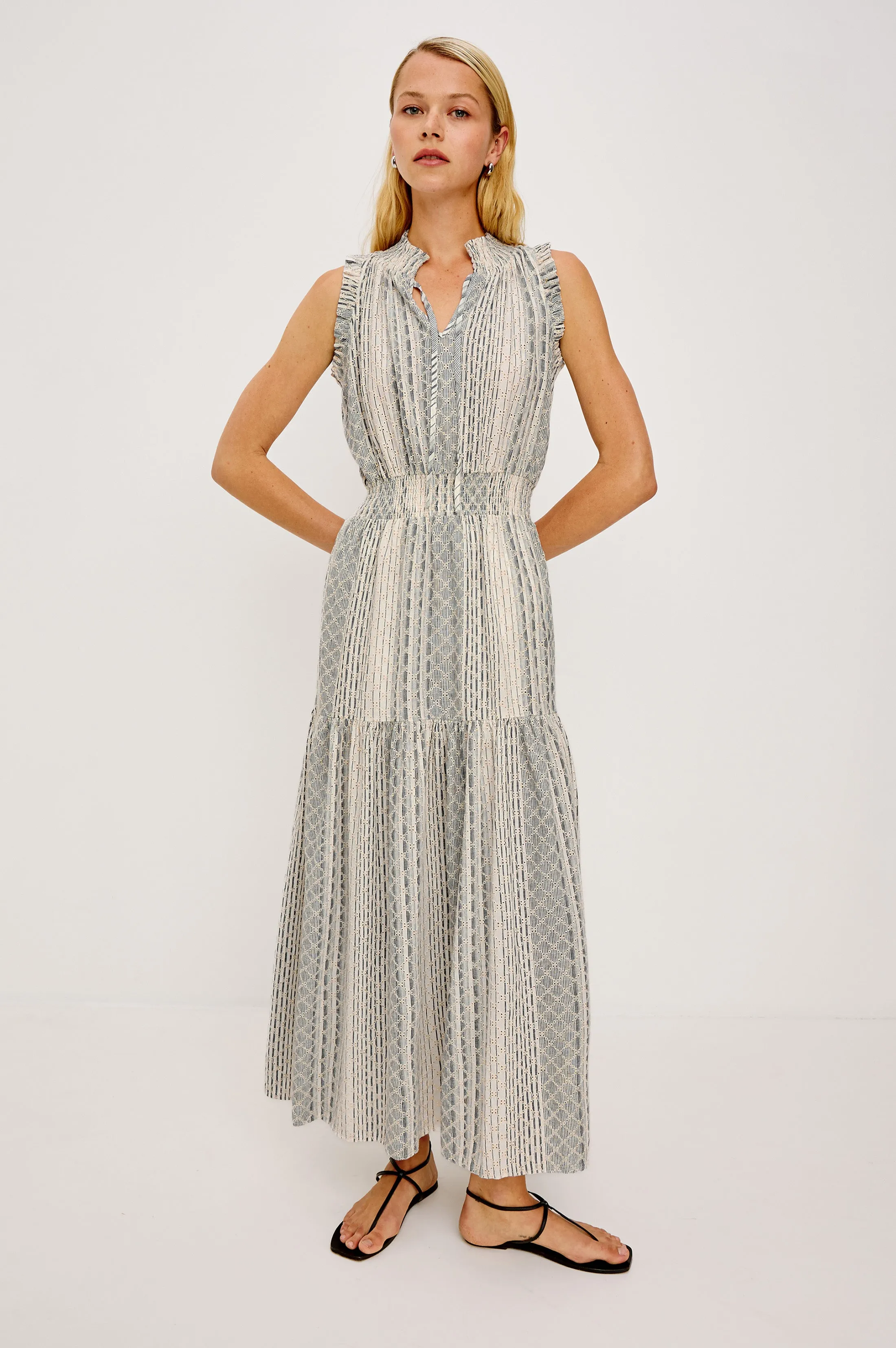 ALESSI DRESS - STRIPED EYELET sold by Rails