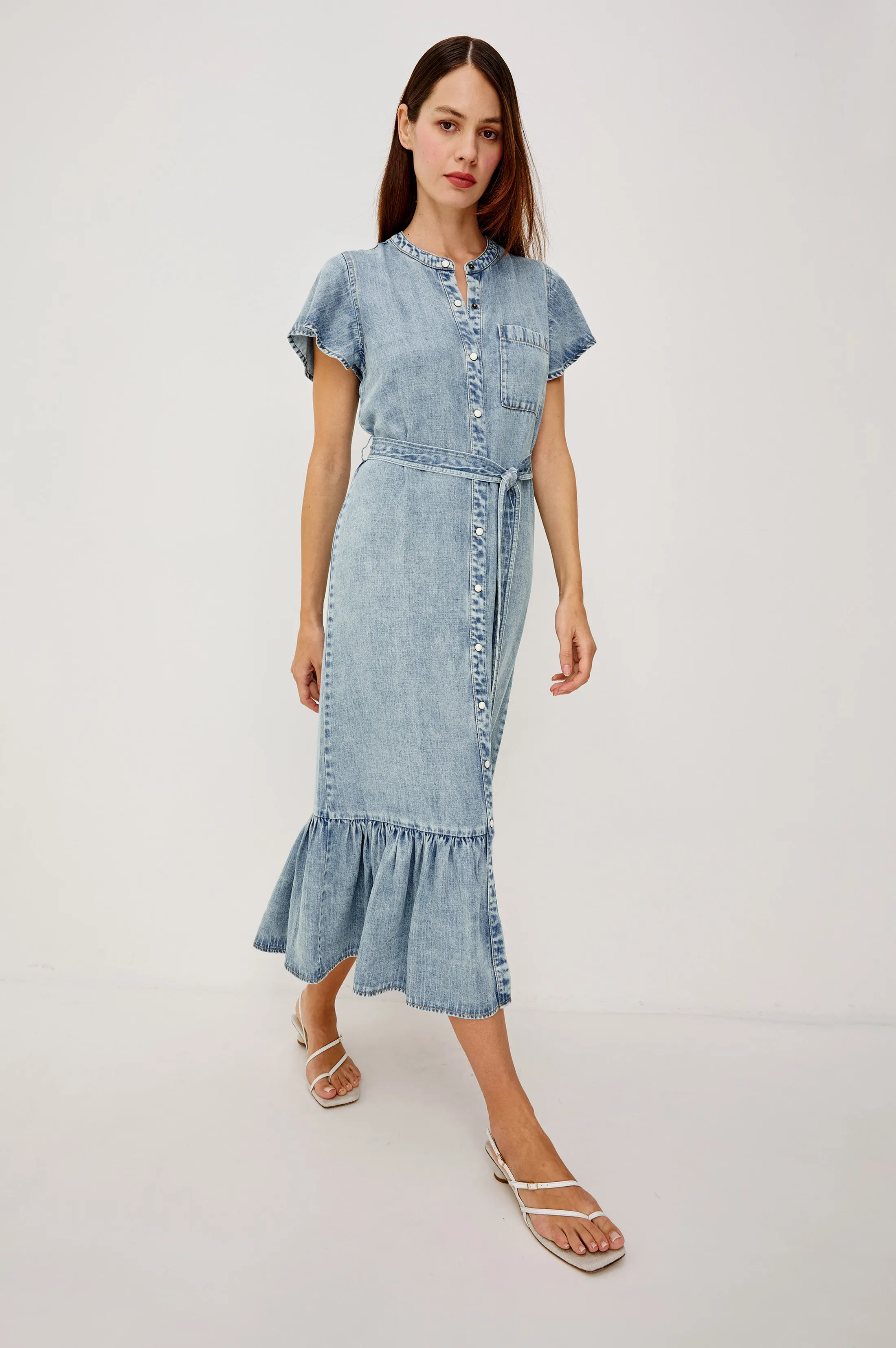 KAHLO DRESS - FADED INDIGO sold by Rails product image thumbnail 3
