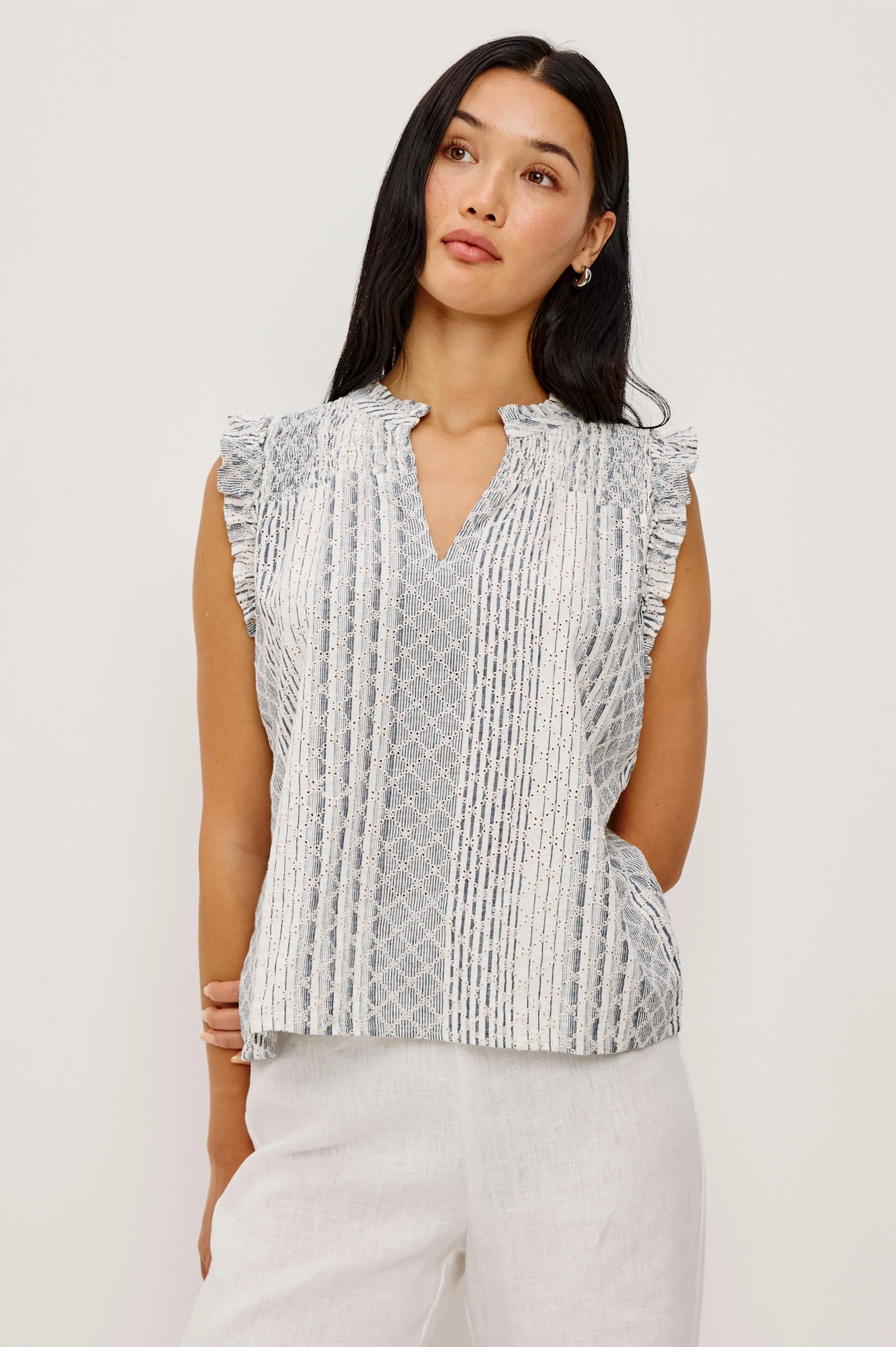 ARLENE TOP - STRIPED EYELET sold by Rails product image thumbnail 4